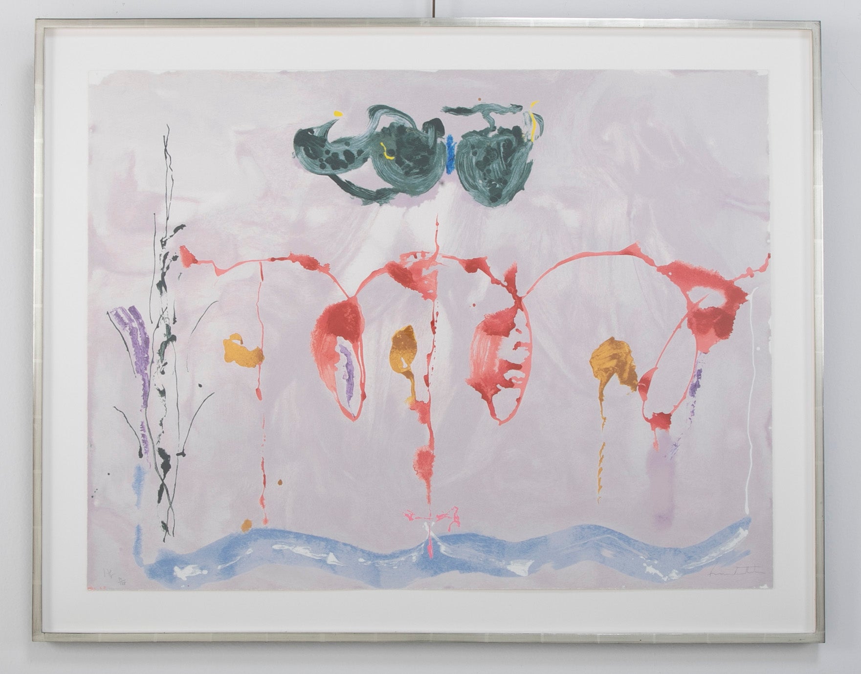 Serigraph by Helen Frankenthaler titled "Aerie". 2009