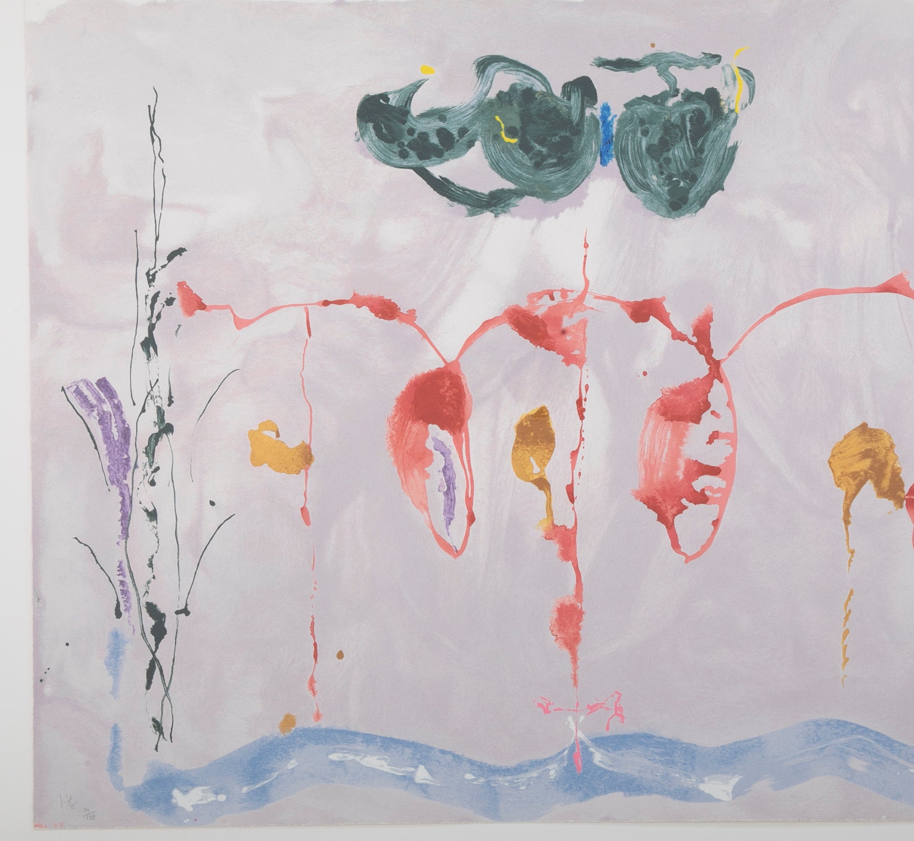Serigraph by Helen Frankenthaler titled "Aerie". 2009