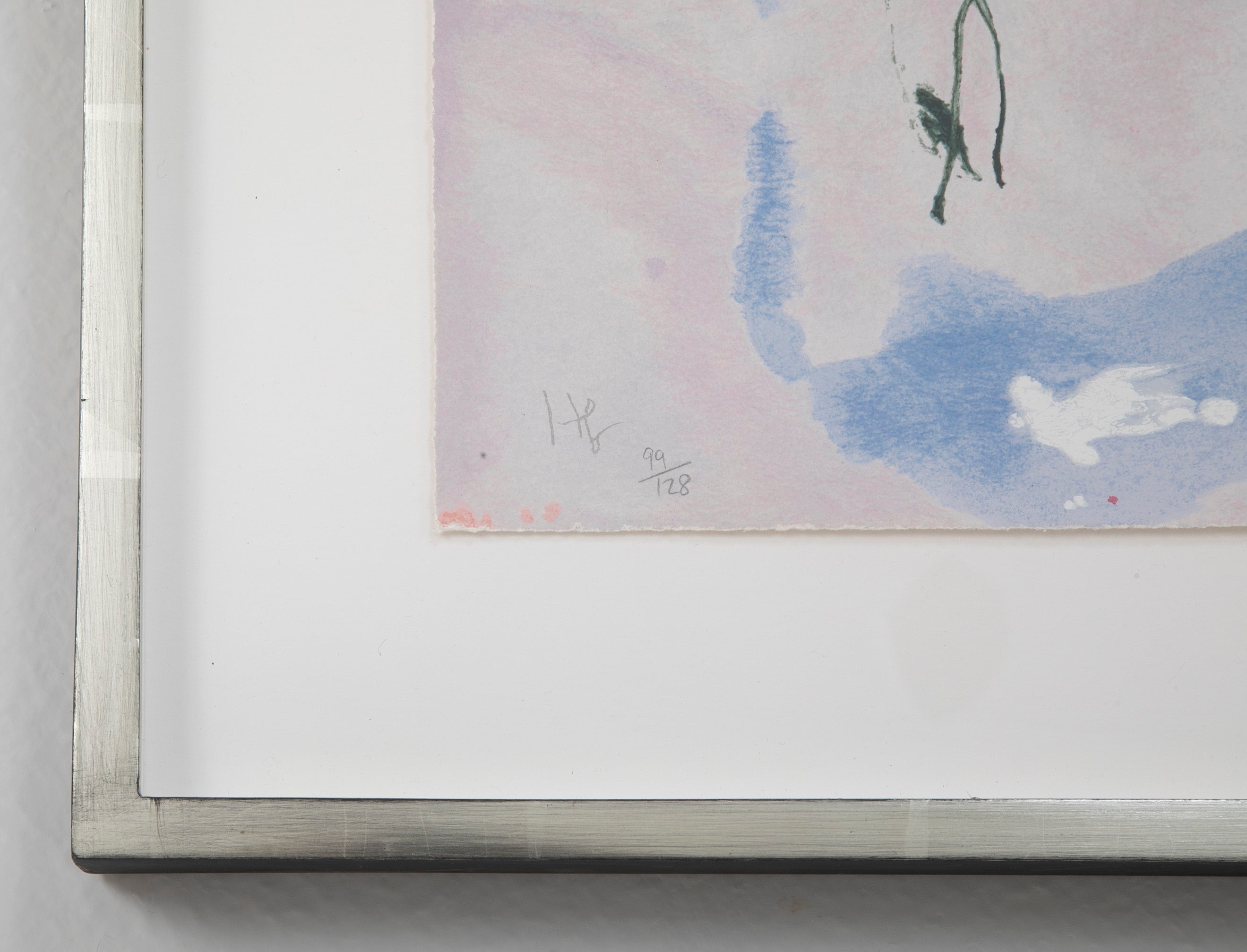 Serigraph by Helen Frankenthaler titled "Aerie". 2009
