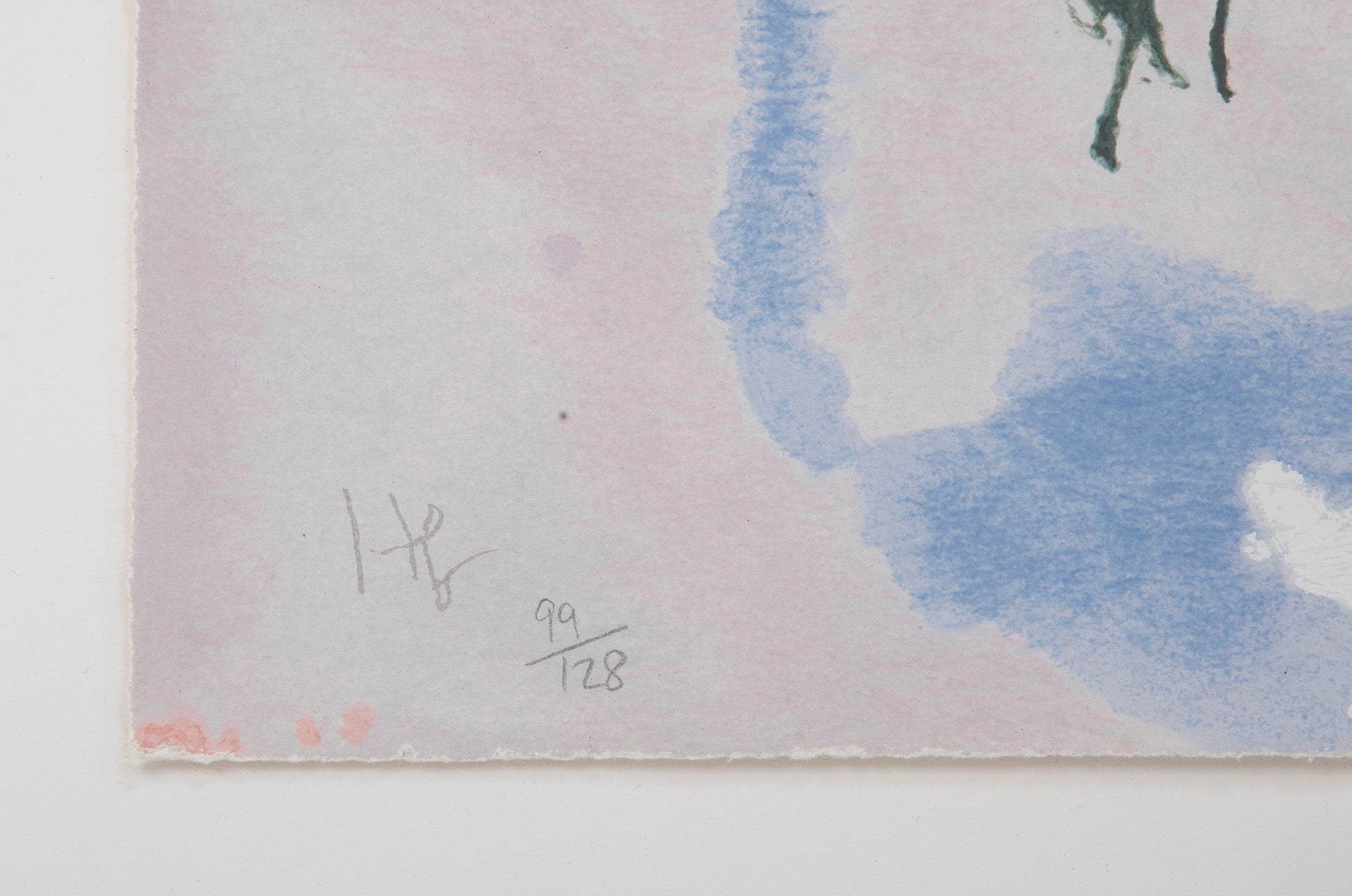 Serigraph by Helen Frankenthaler titled "Aerie". 2009