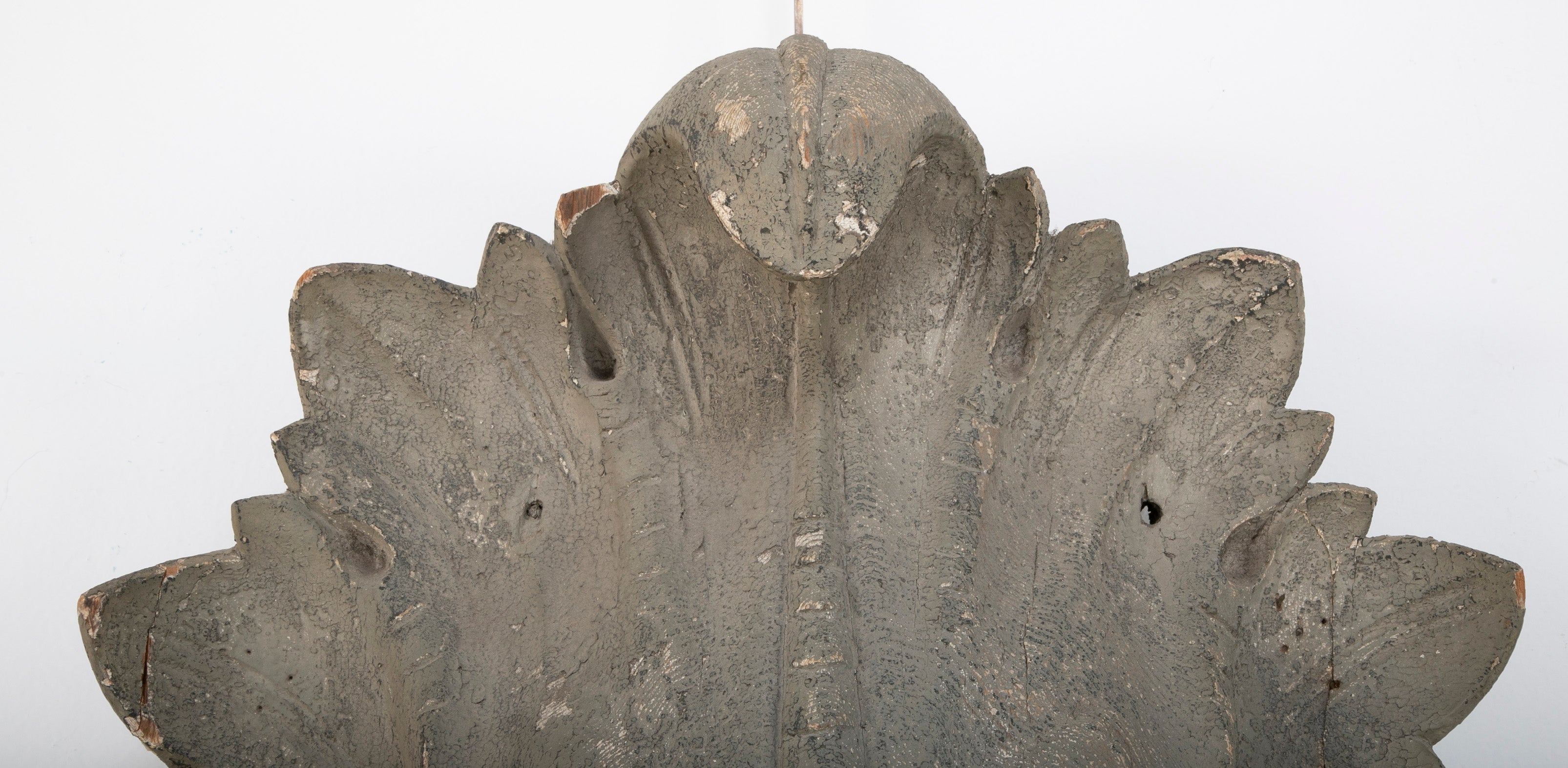 Carved and Painted Wood Architectural Element in the Form of a Mask