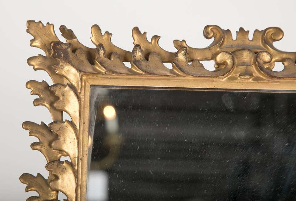 Italian Rococo Giltwood Tabletop Vanity Mirror