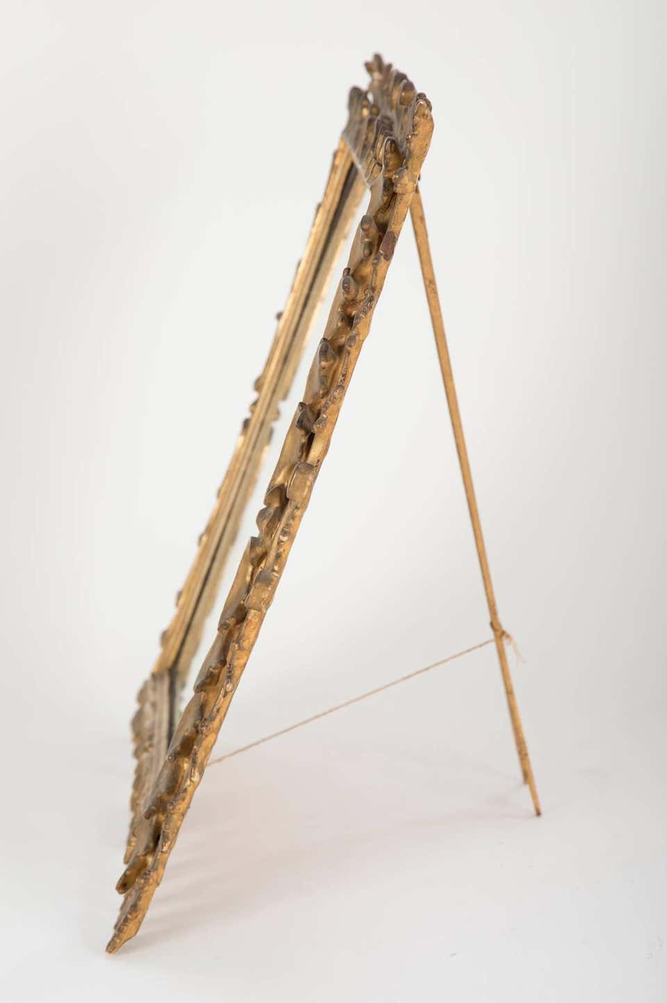 Italian Rococo Giltwood Tabletop Vanity Mirror