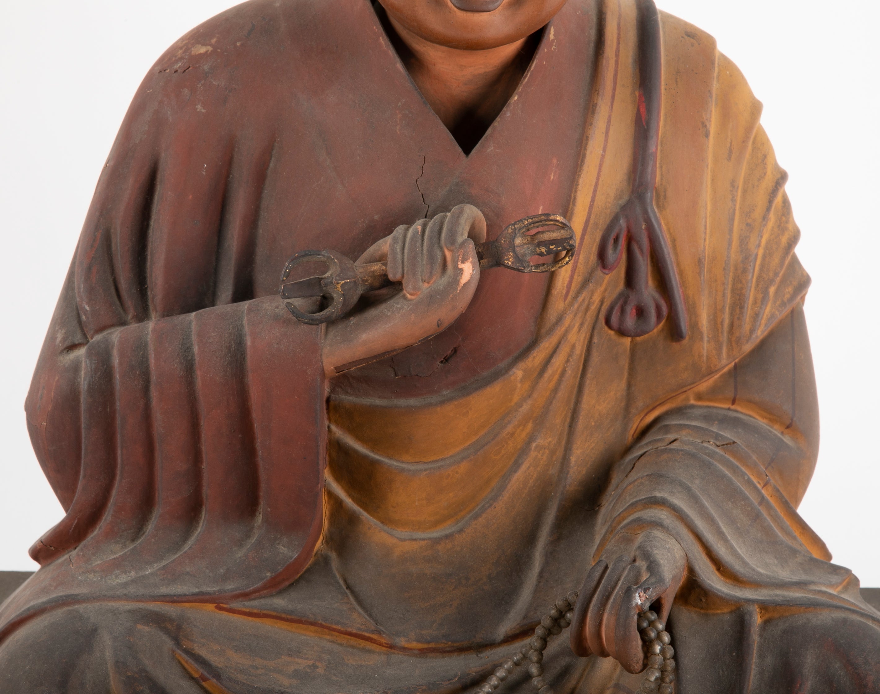 Japanese Carved Wooden Monk