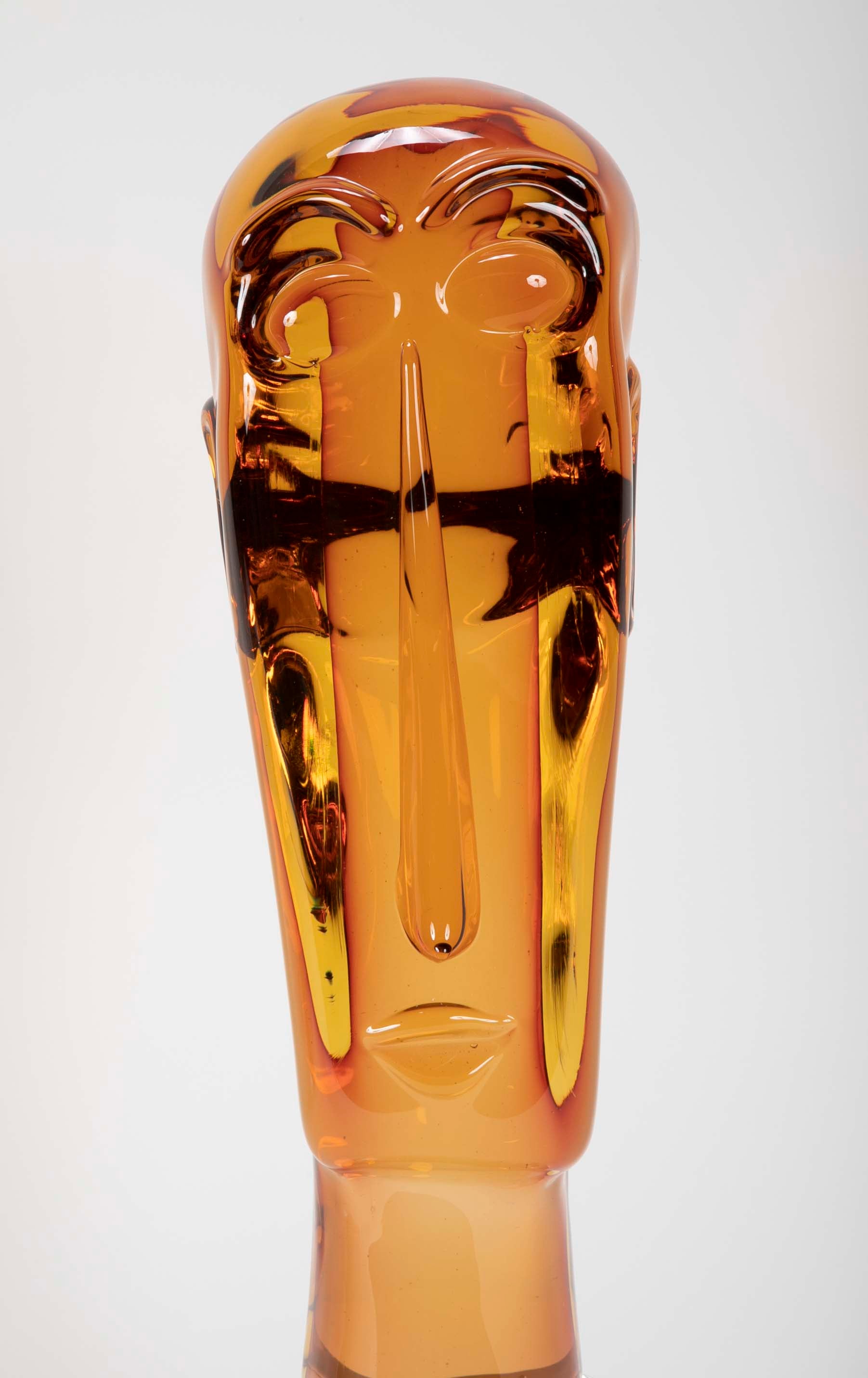 Homage to Amedeo Modigliani Pair of Murano Glass Figures