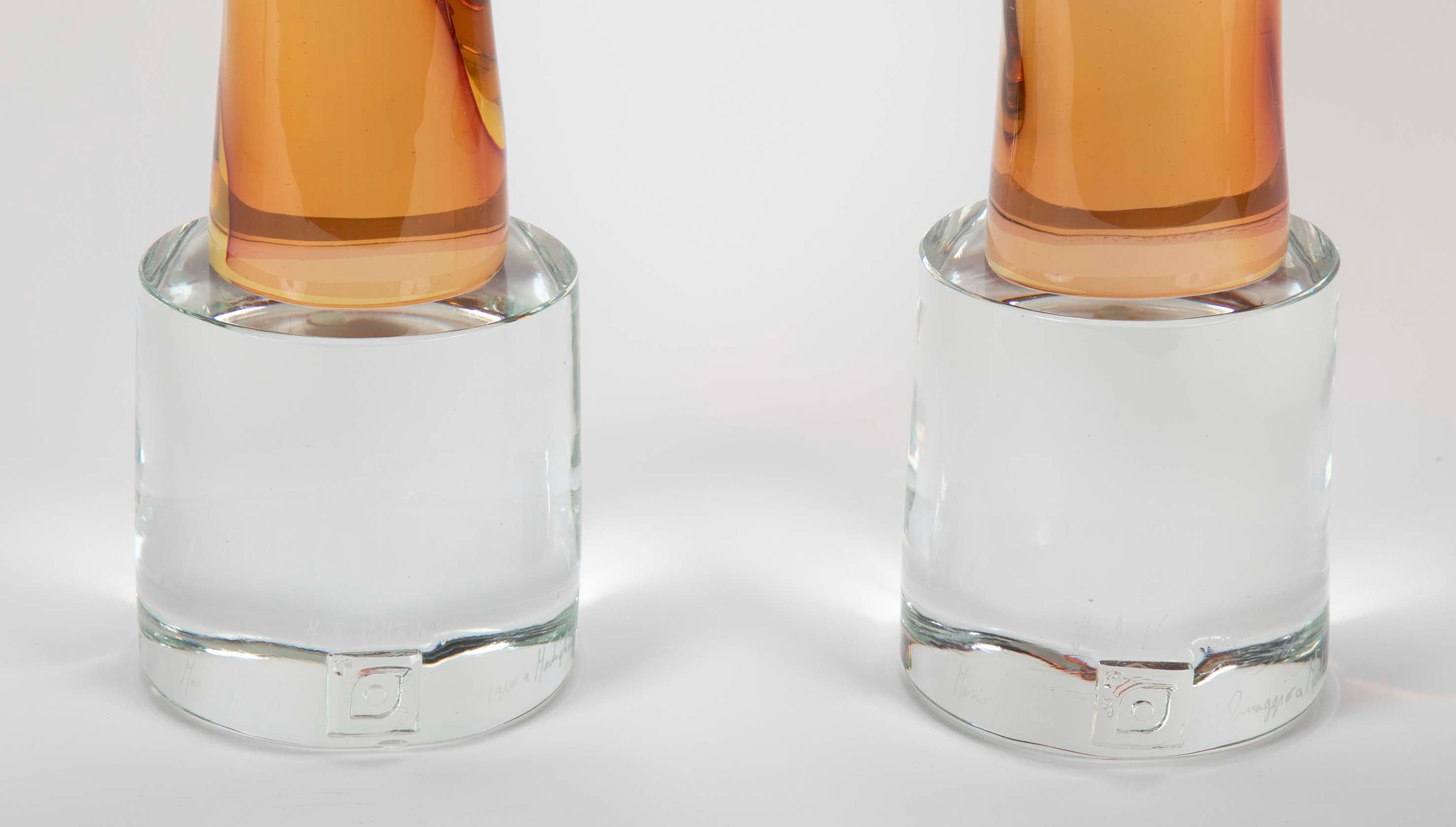 Homage to Amedeo Modigliani Pair of Murano Glass Figures