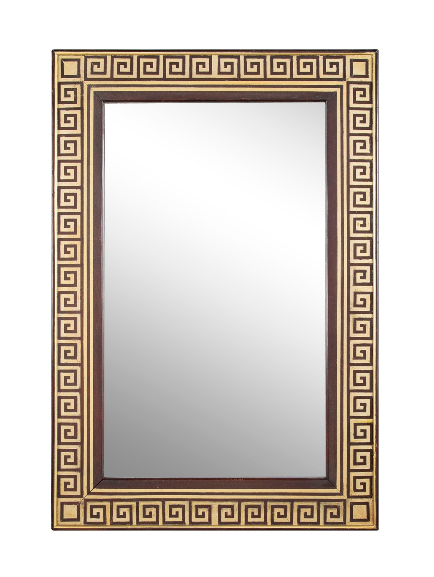 Regency Gilded Greek Key Double Border Mirror