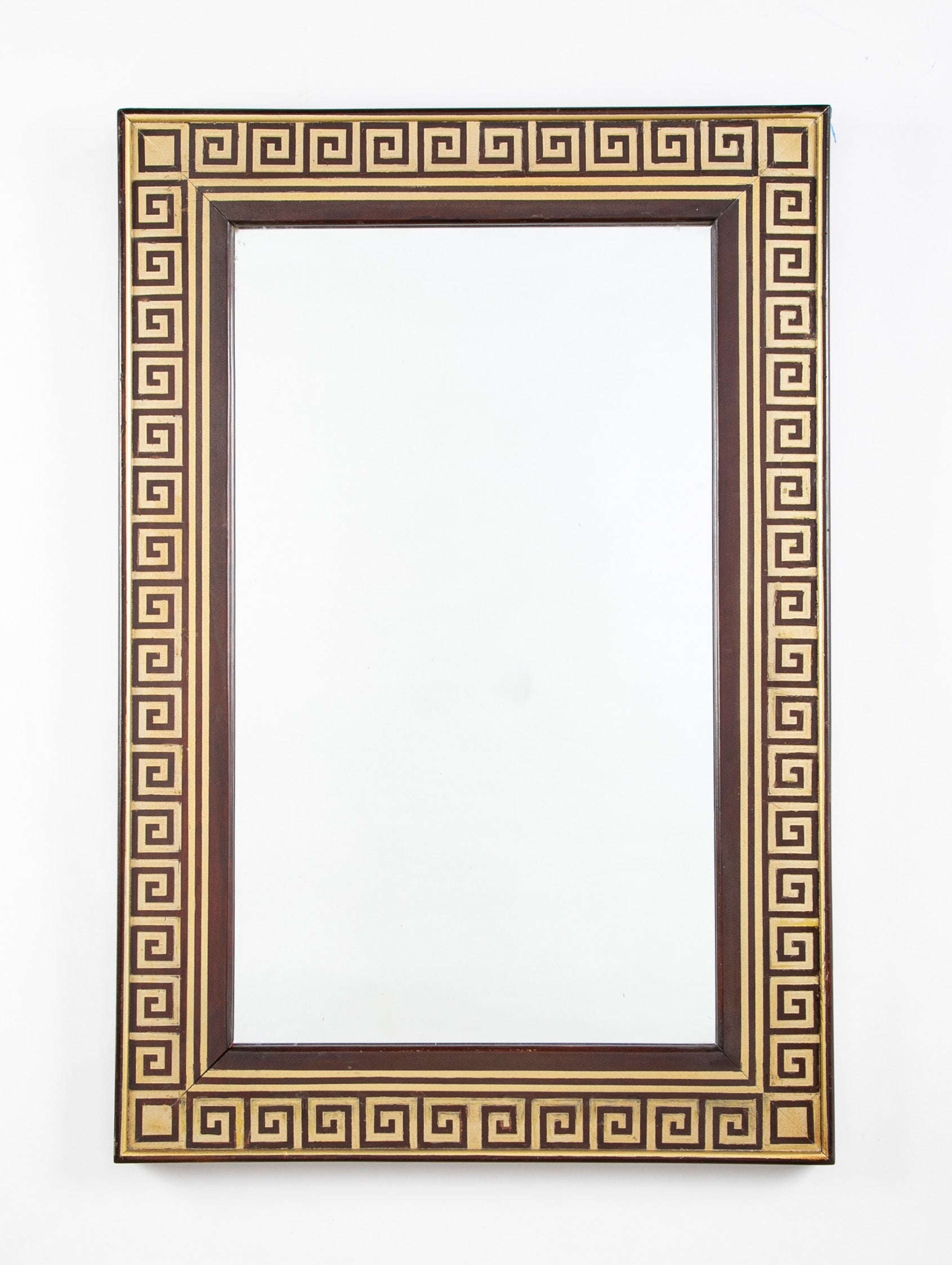 Regency Gilded Greek Key Double Border Mirror