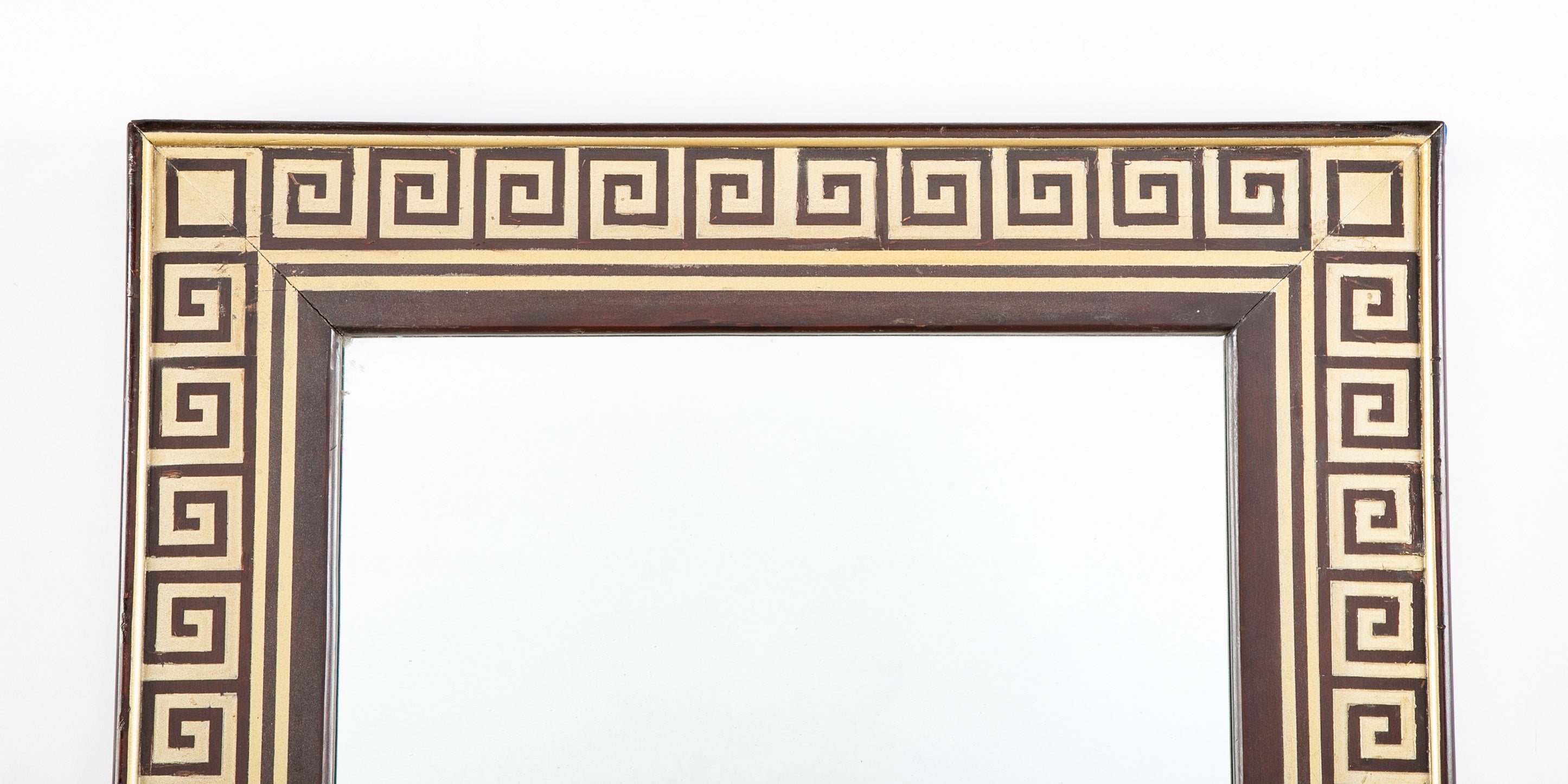 Regency Gilded Greek Key Double Border Mirror