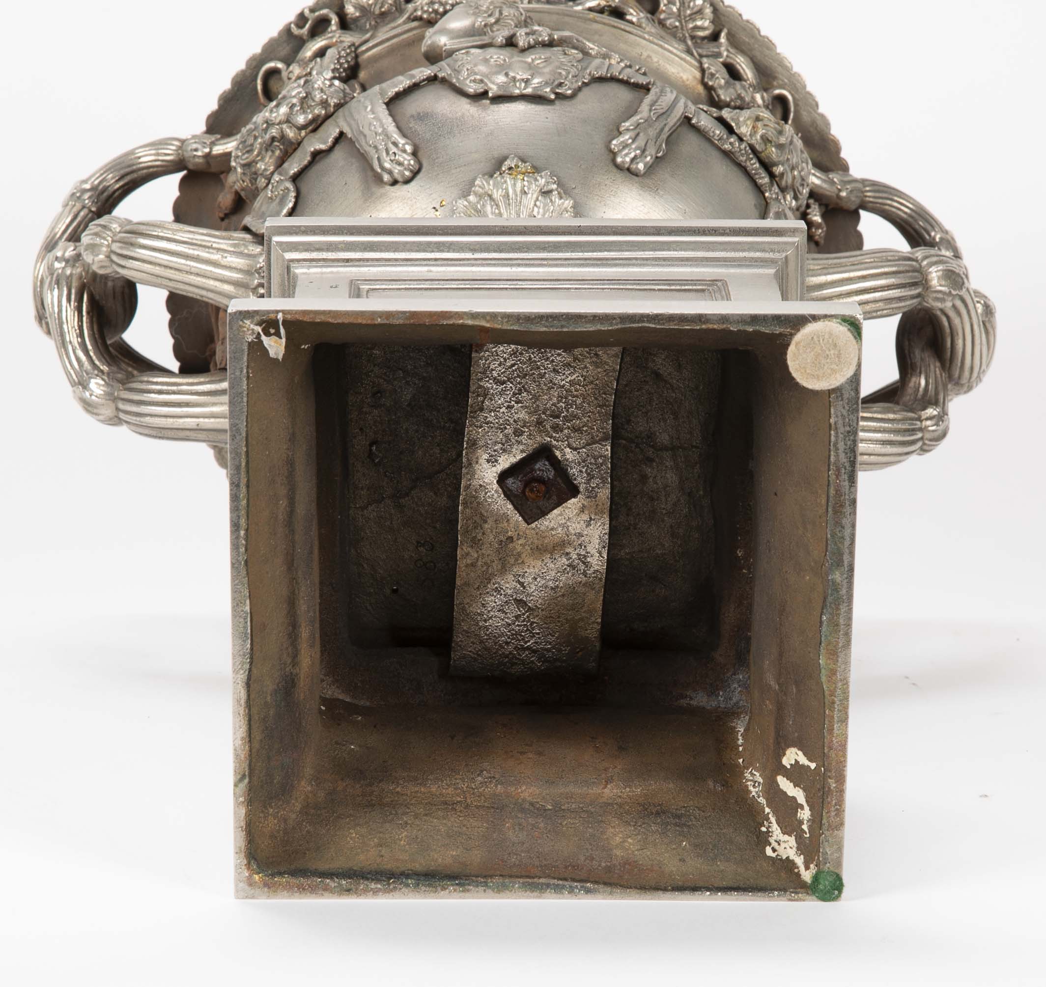 19th Century English Regency Polished Steel Warwick Vase