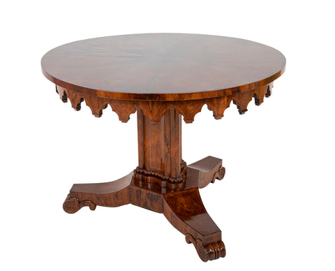 Russian Neoclassical Rosewood Tilt Top Center Table