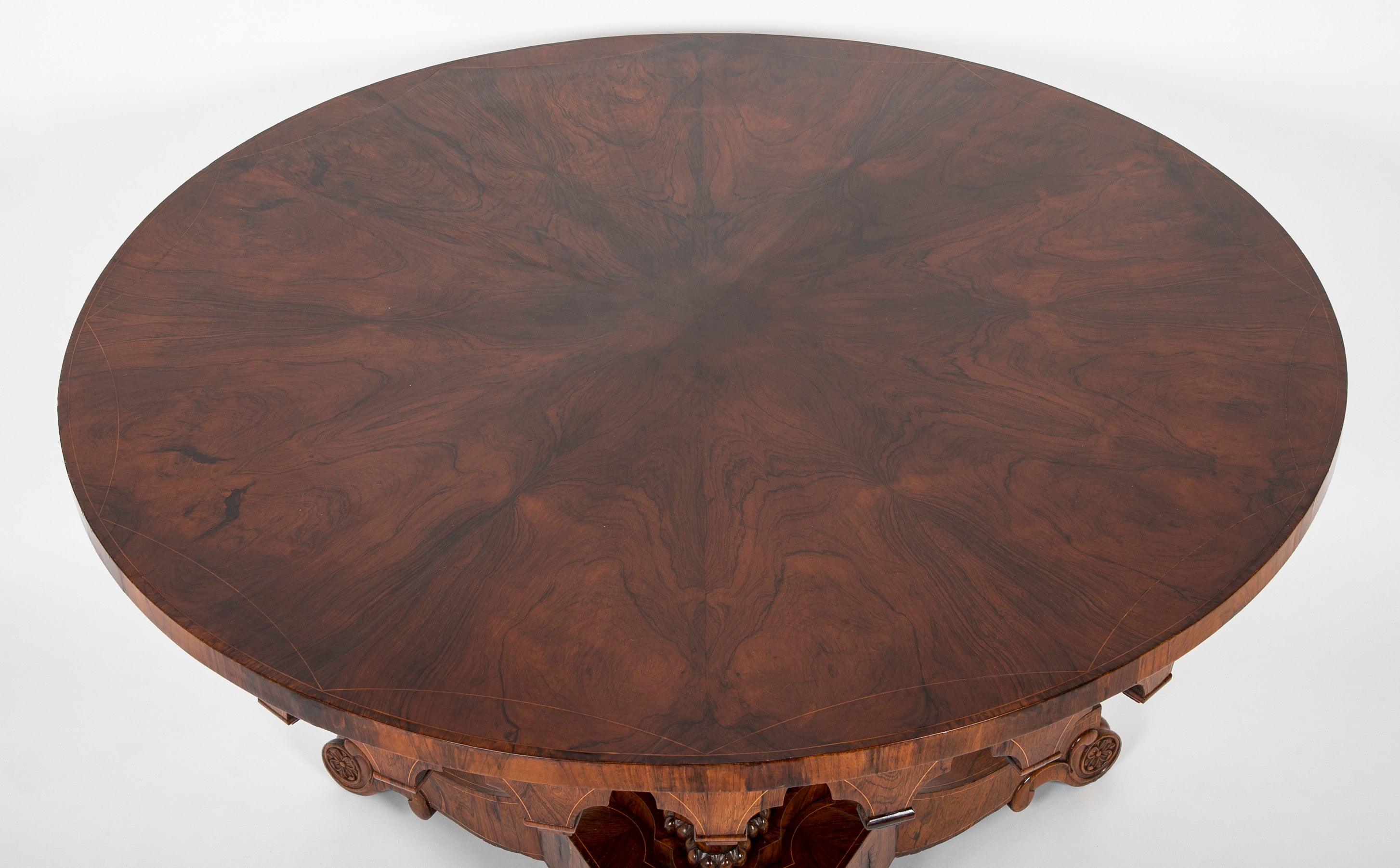 Russian Neoclassical Rosewood Tilt Top Center Table