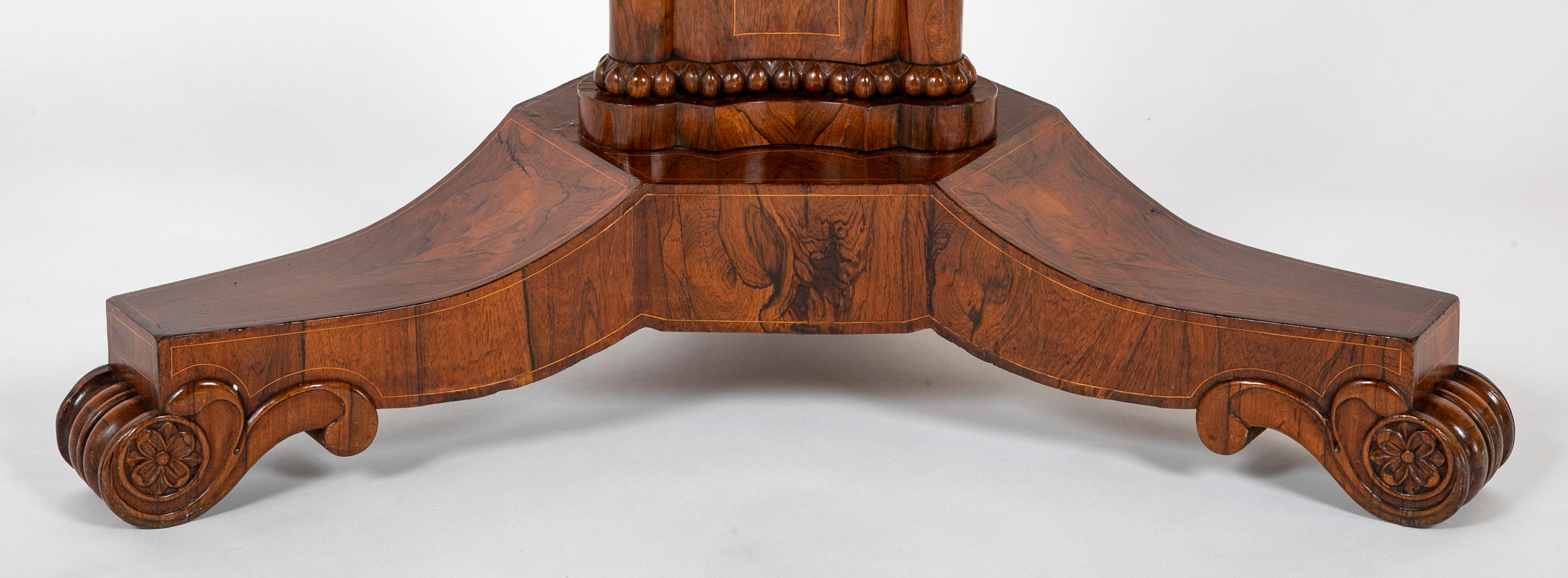 Russian Neoclassical Rosewood Tilt Top Center Table