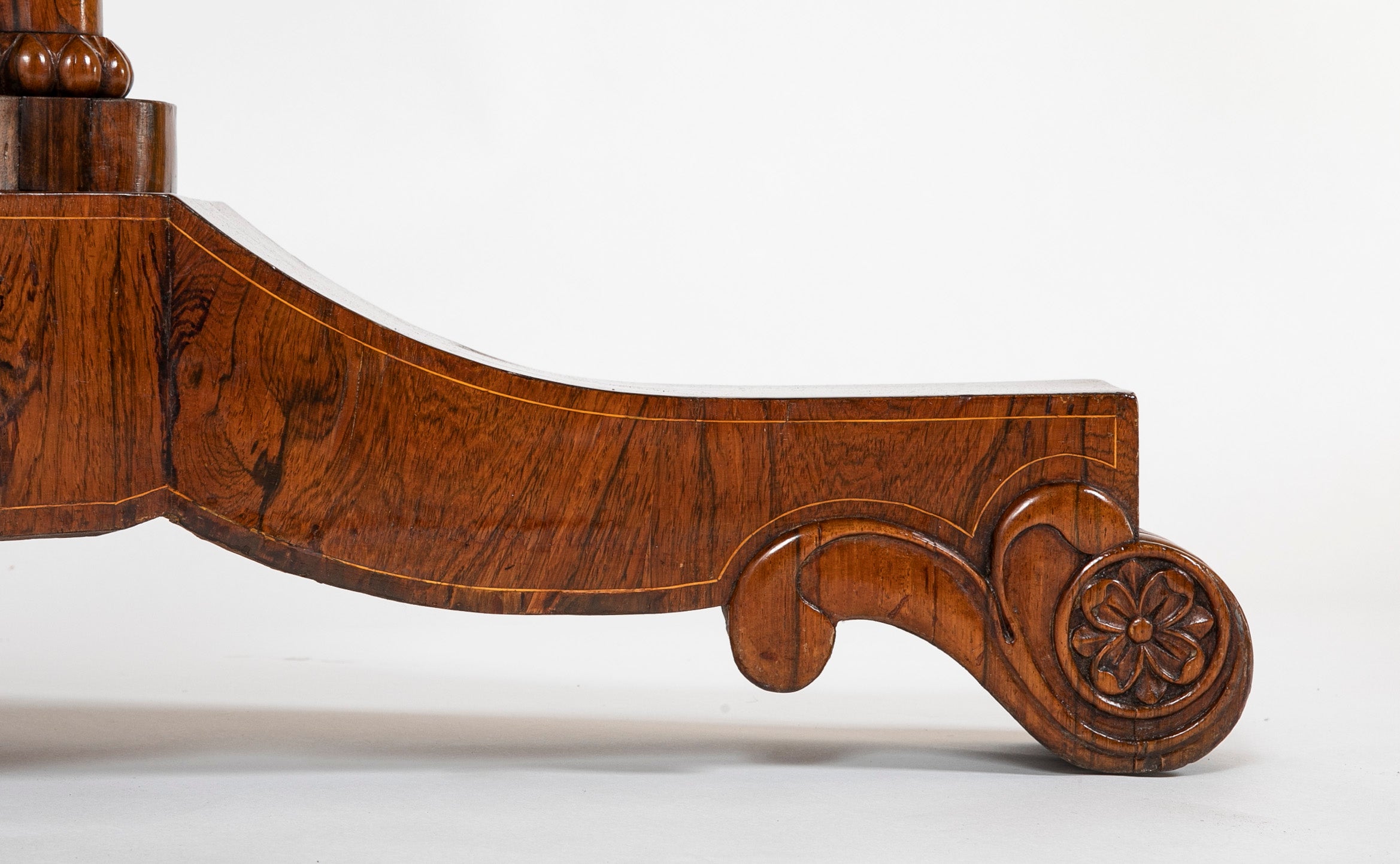 Russian Neoclassical Rosewood Tilt Top Center Table