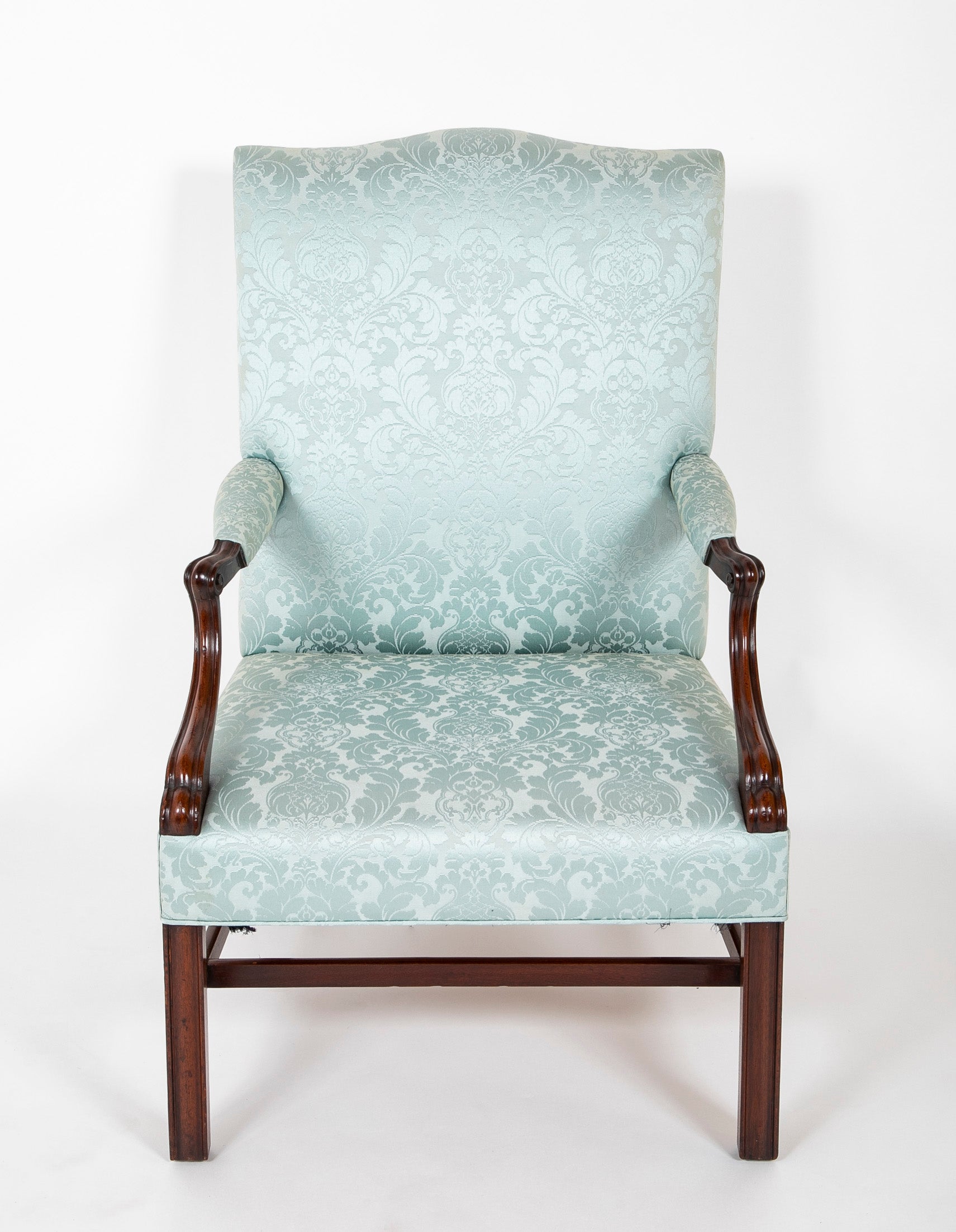Pair of George III Period Mahogany Gainsboro Armchairs