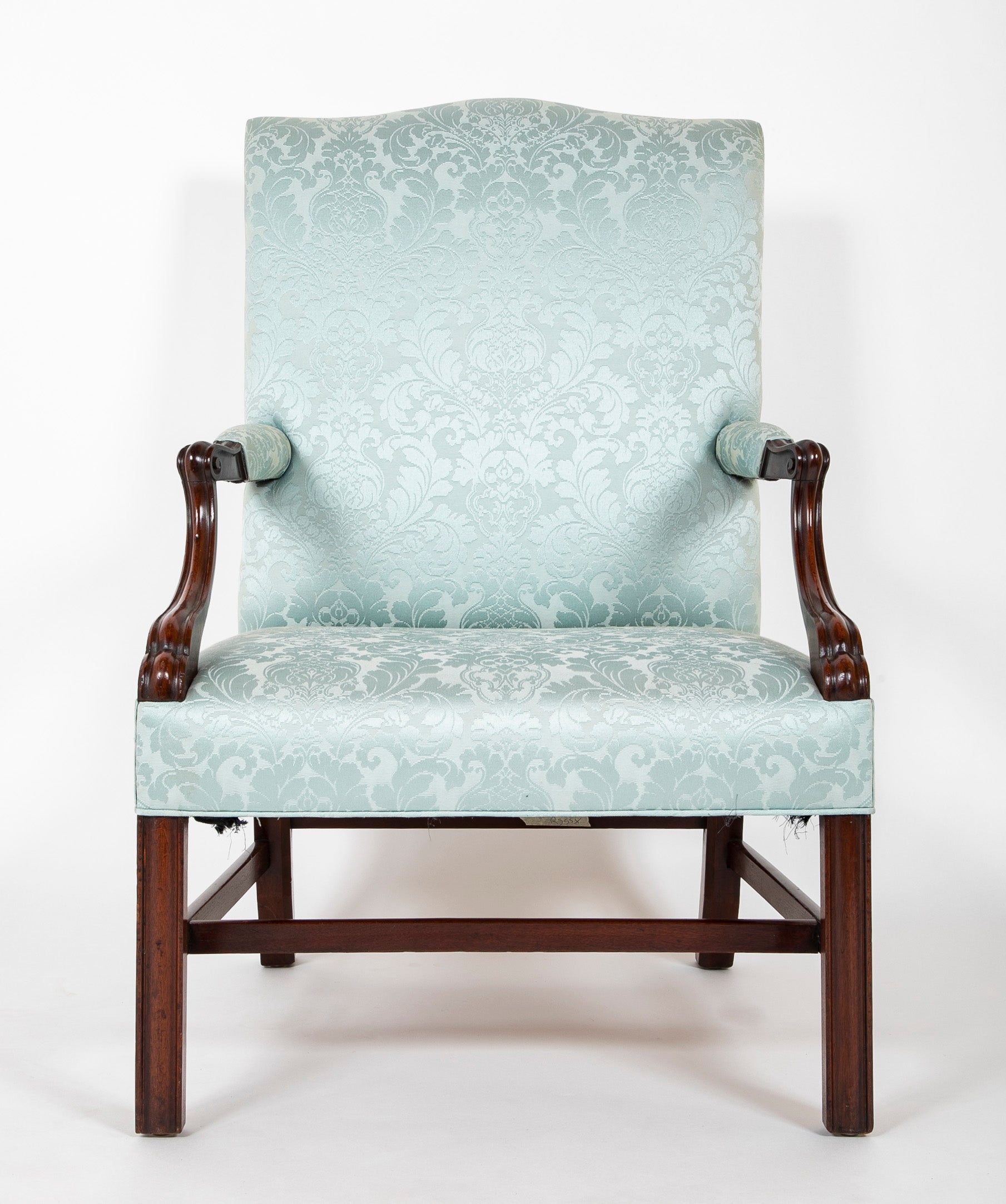 Pair of George III Period Mahogany Gainsboro Armchairs