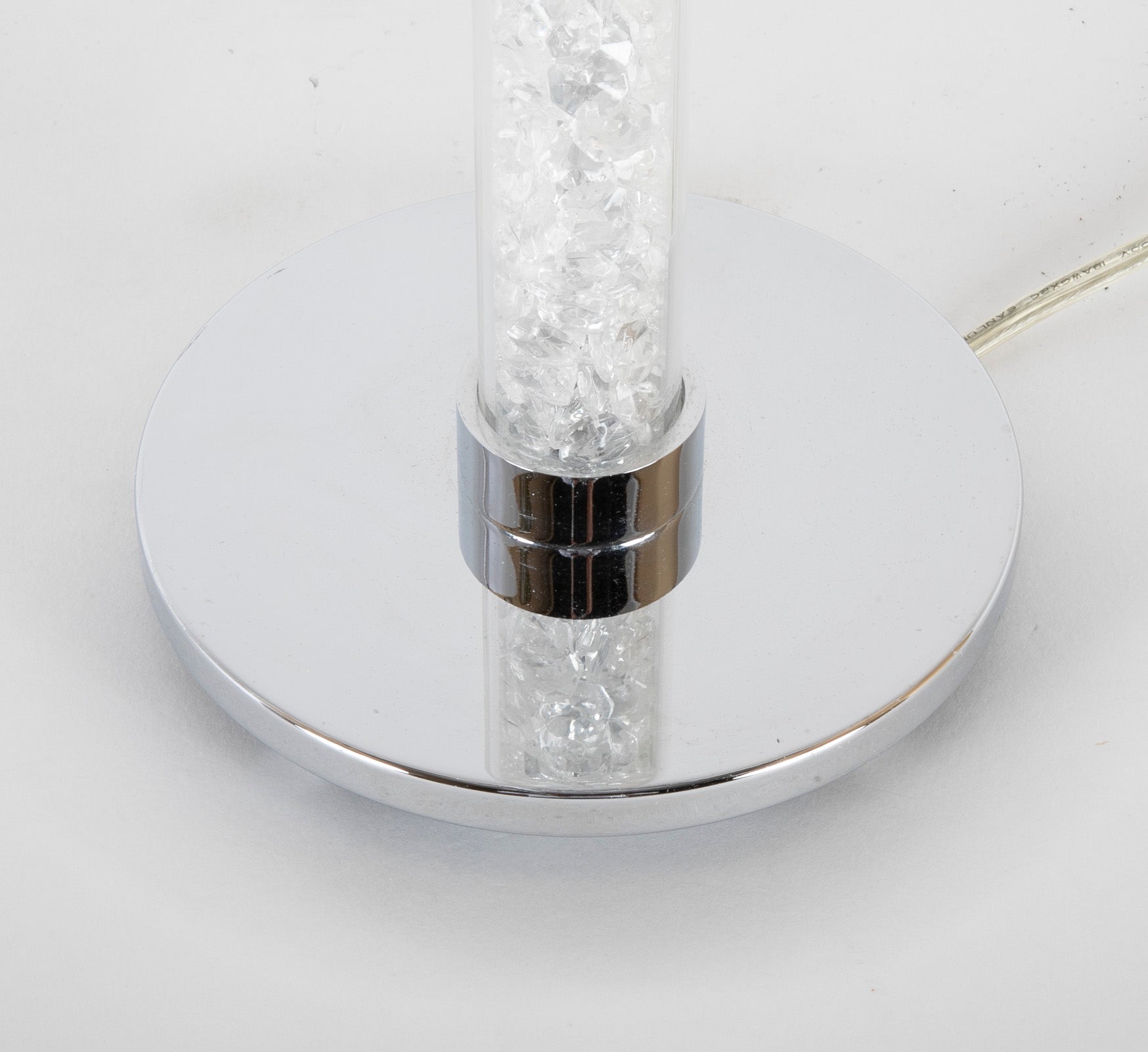 Custom Crystal & Chrome Lamps with Dramatic Chrome & Crystal Shades
