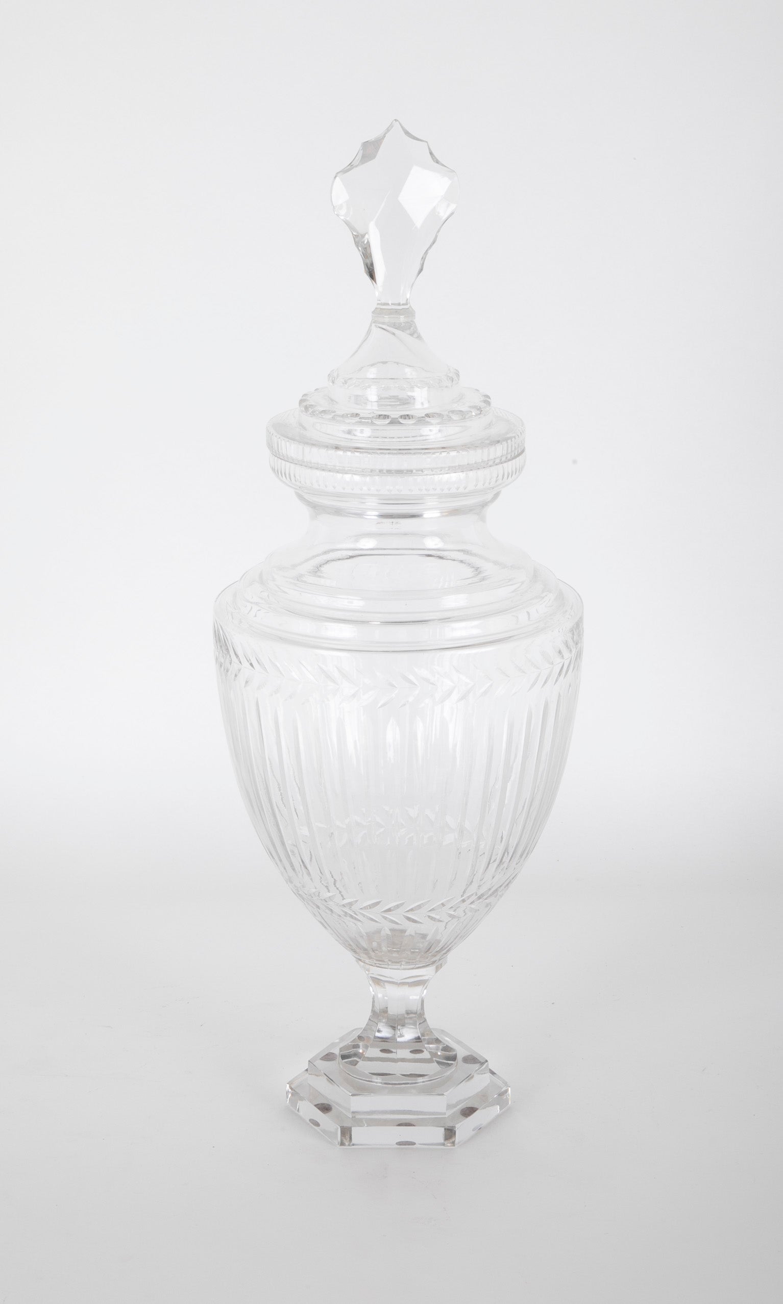 Three Very Large Apothecary Jars Possibly Baccarat