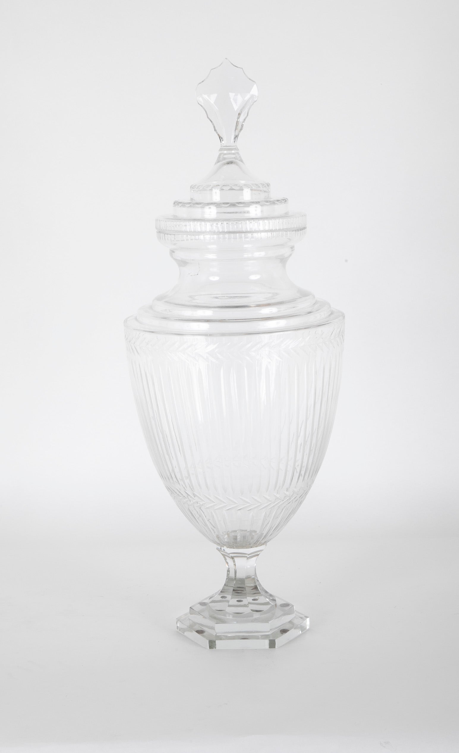 Three Very Large Apothecary Jars Possibly Baccarat