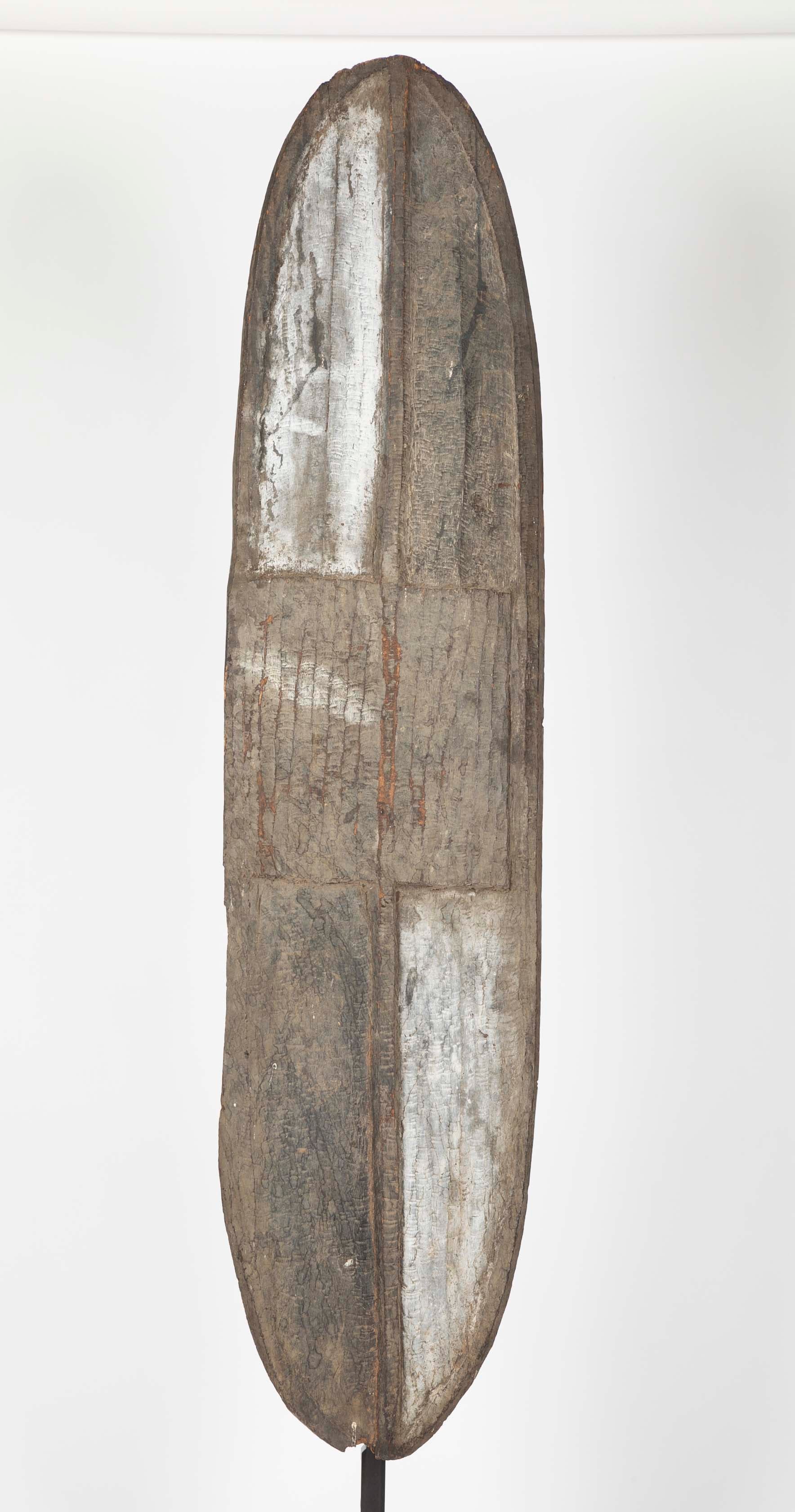 Western Mongo Shield from The Democratic Republic of Congo on Bronze Stand