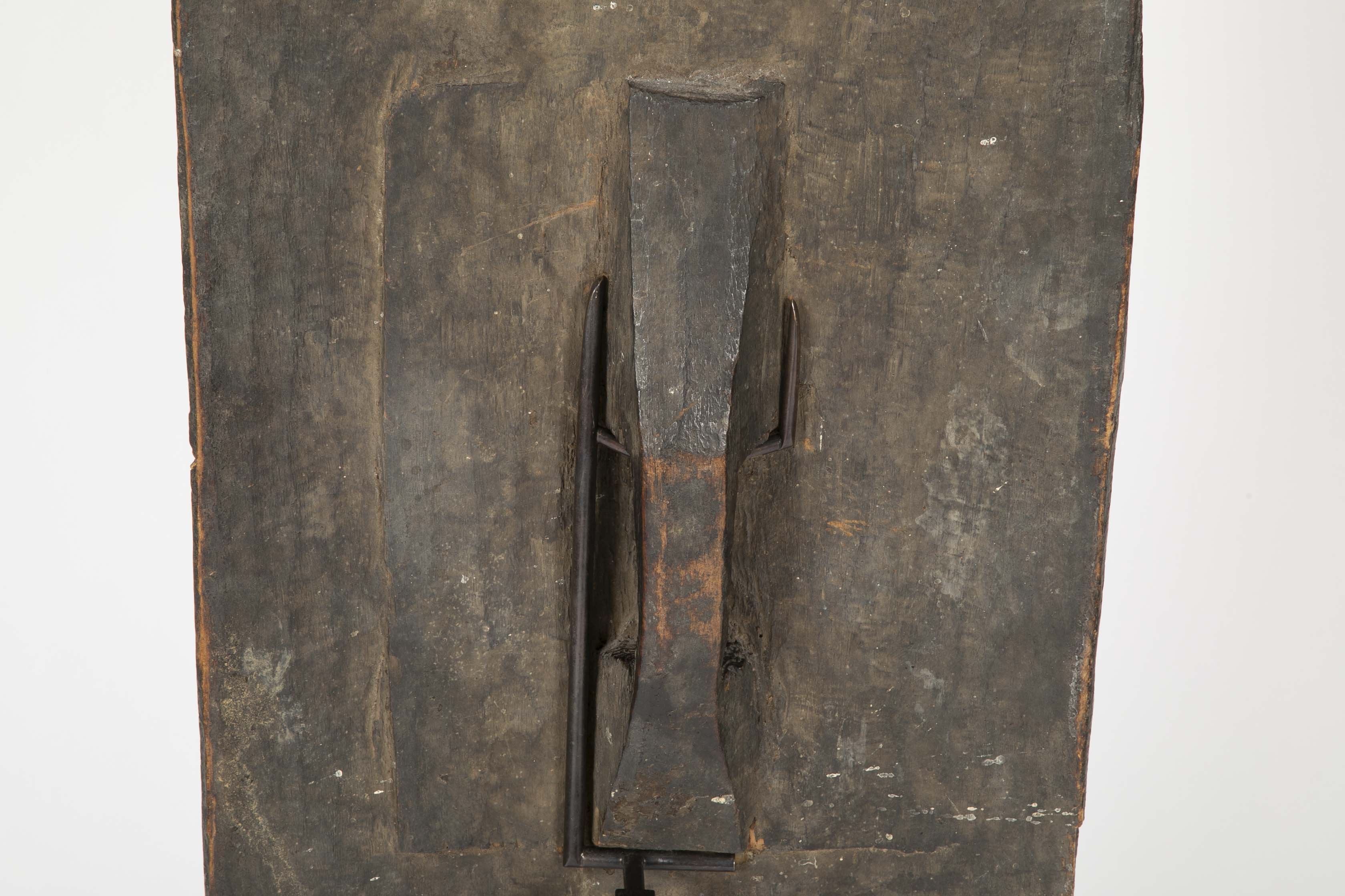 Western Mongo Shield from The Democratic Republic of Congo on Bronze Stand