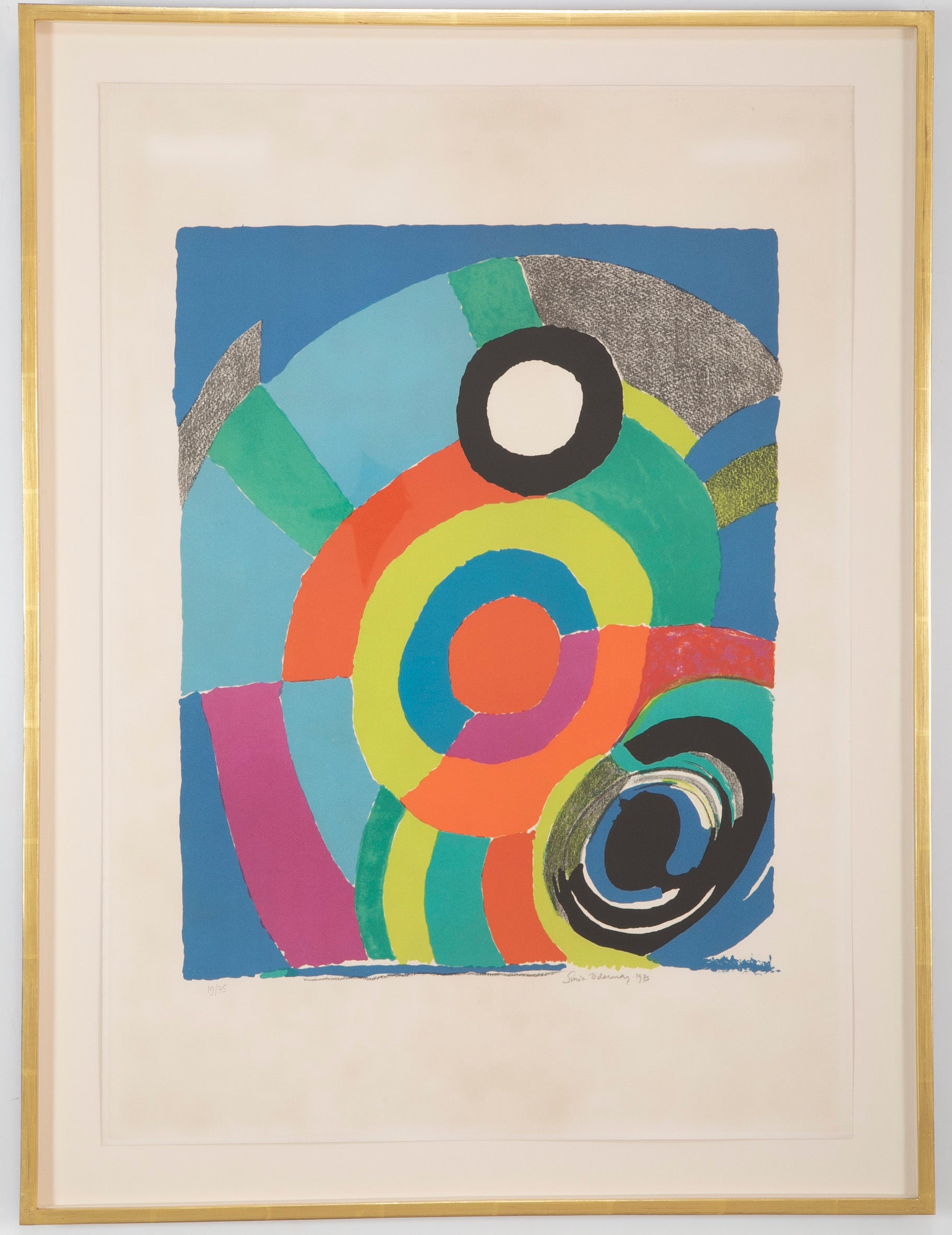 "Tourbillion. 1979" Lithograph in Colors by Sonia Delaunay