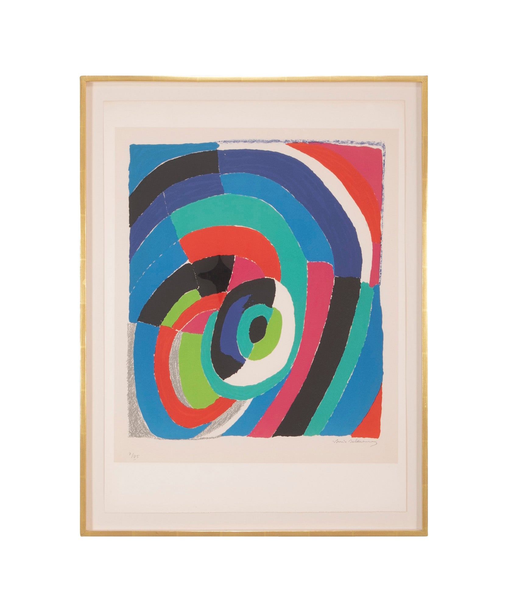 "L'oeil" Lithograph in Colors by Sonia Delaunay