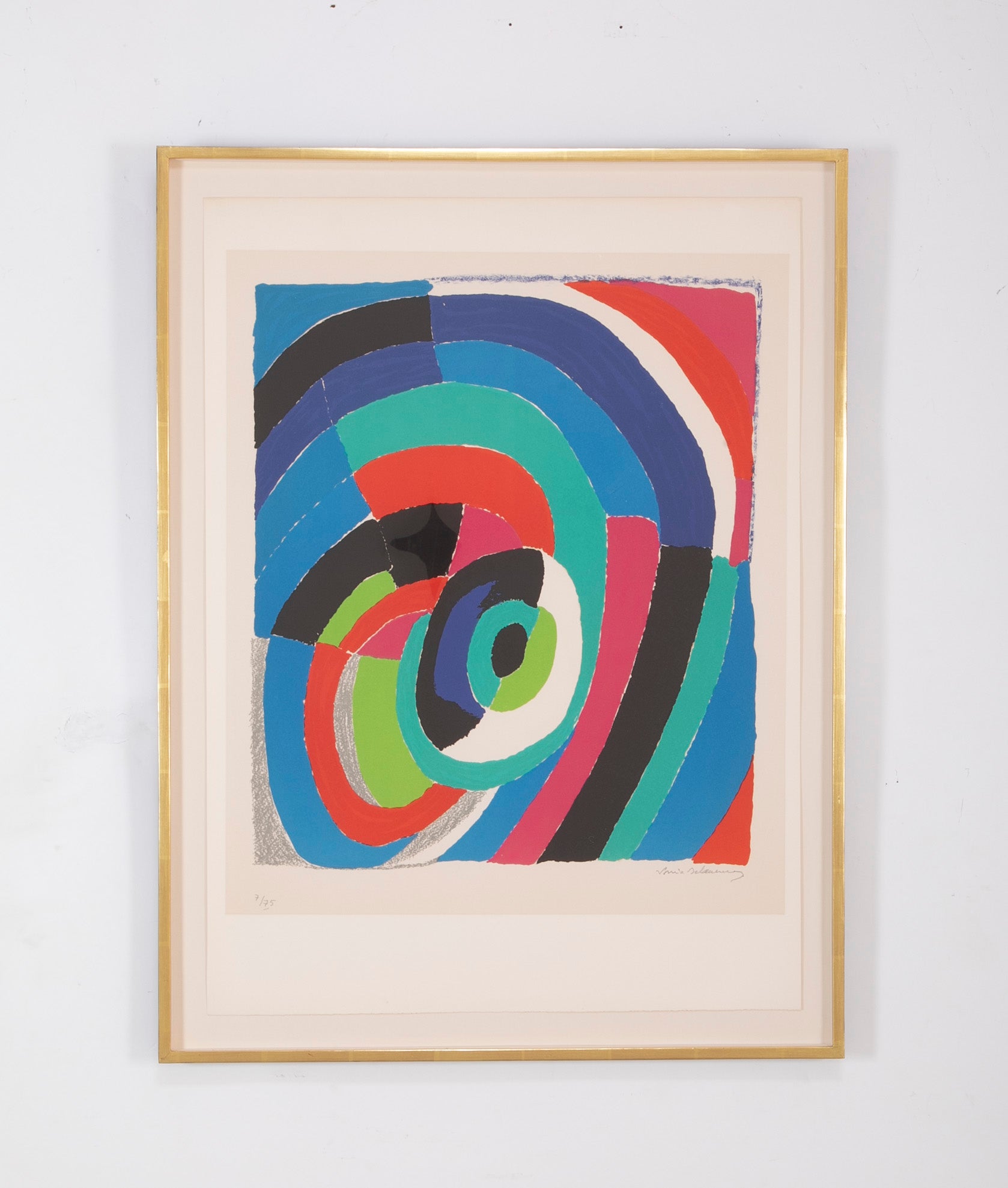 "L'oeil" Lithograph in Colors by Sonia Delaunay