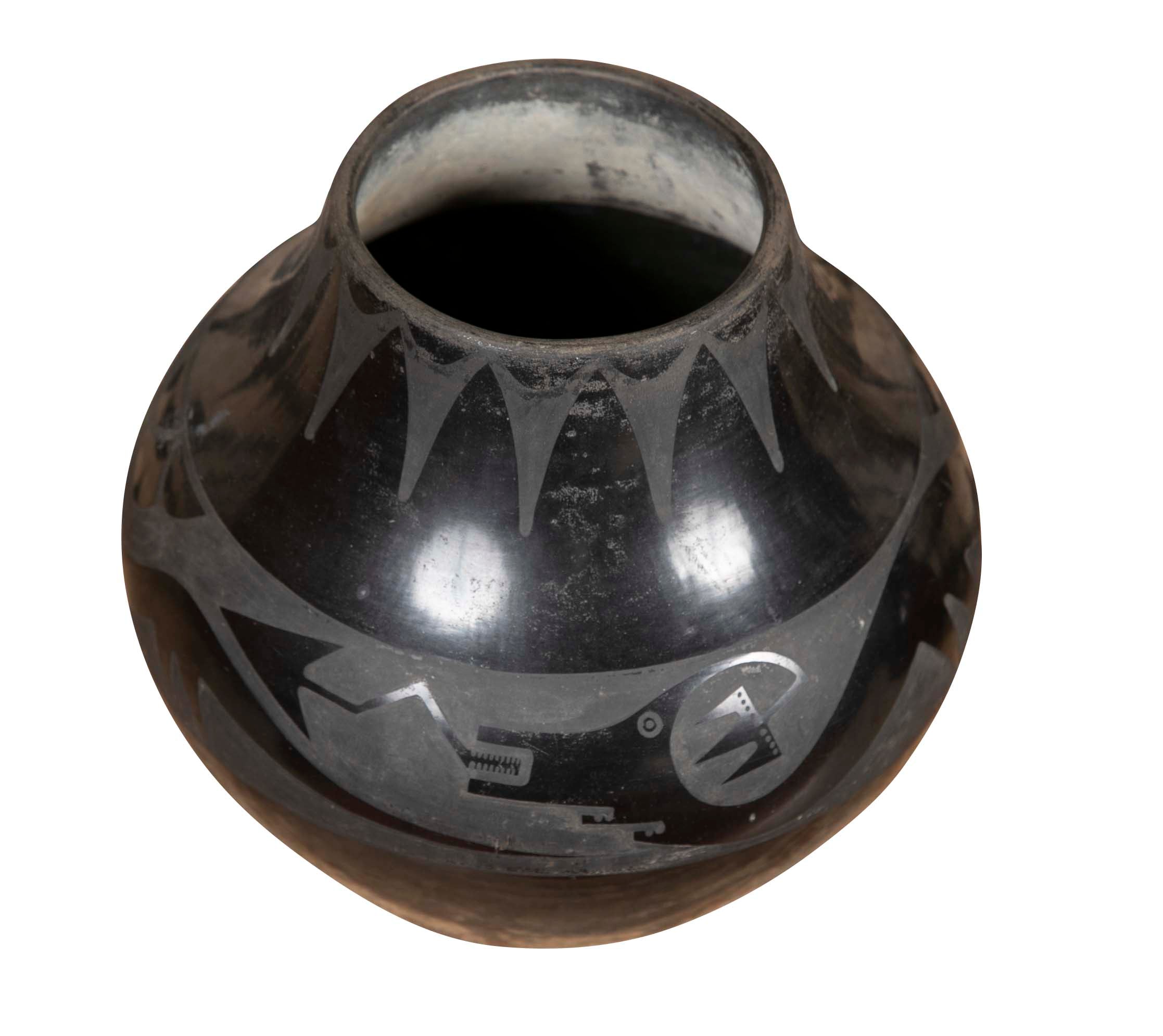 A San Ildefonso Pueblo Blackware Vase by Maria and Julian Martinez