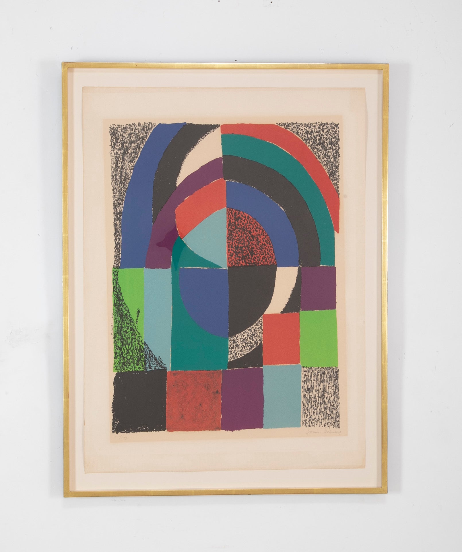 "Cathedrale, 1971" Lithograph in Colors by Sonia Delaunay