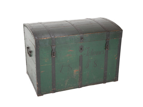 Green Iron Strap Trunk