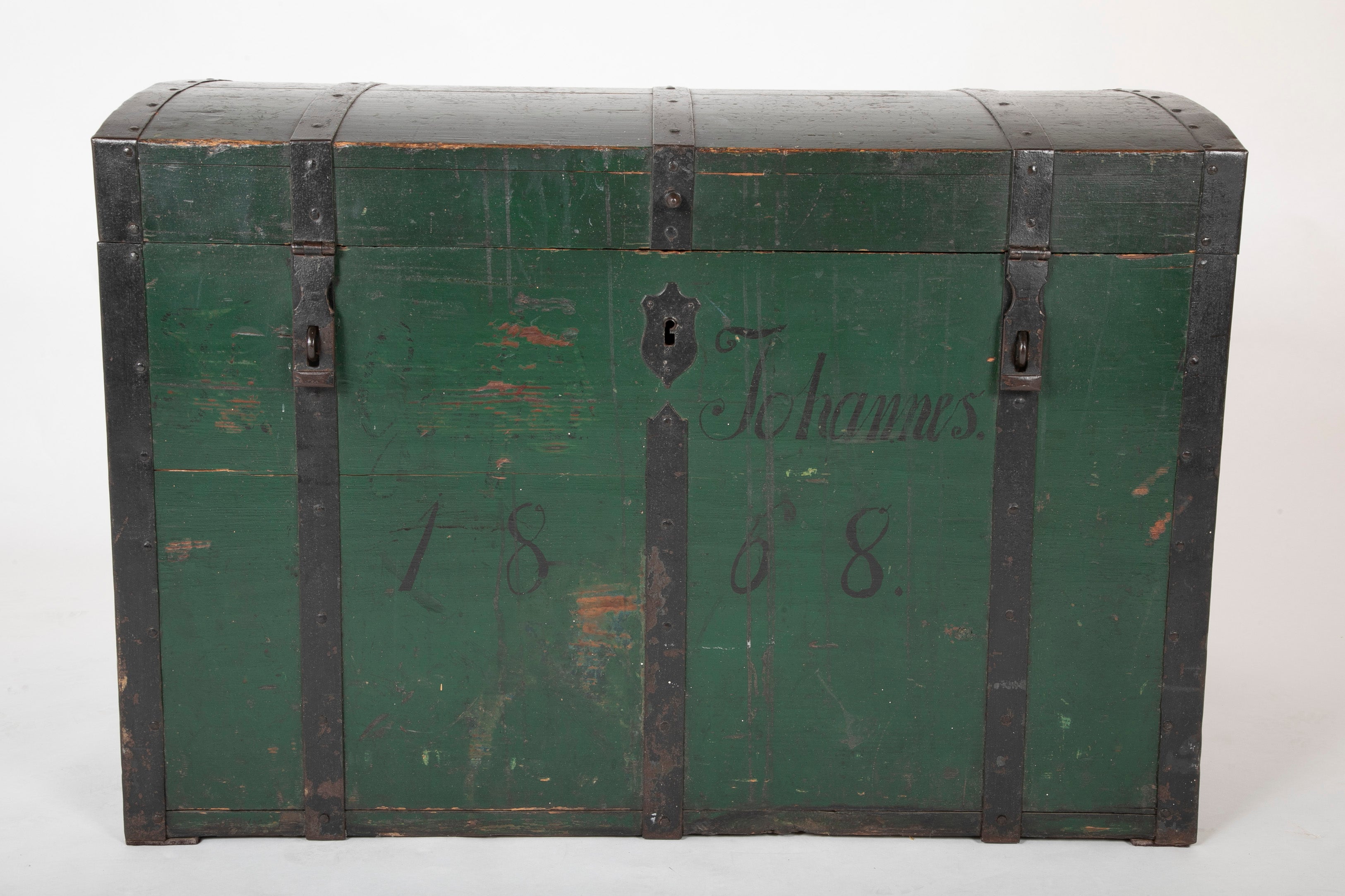 Green Iron Strap Trunk