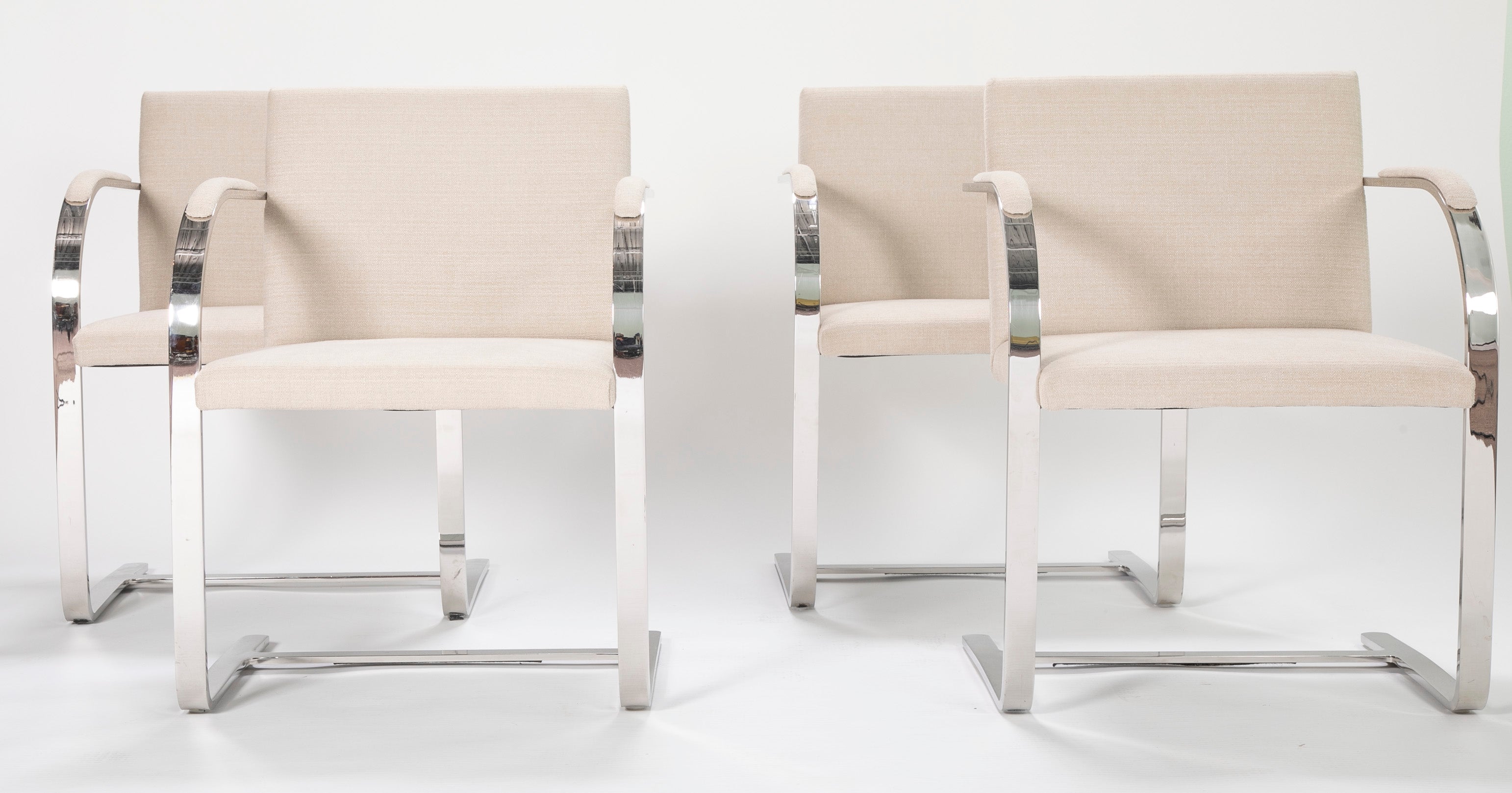 Set of Four Knoll Brno Flat Bar Armchairs