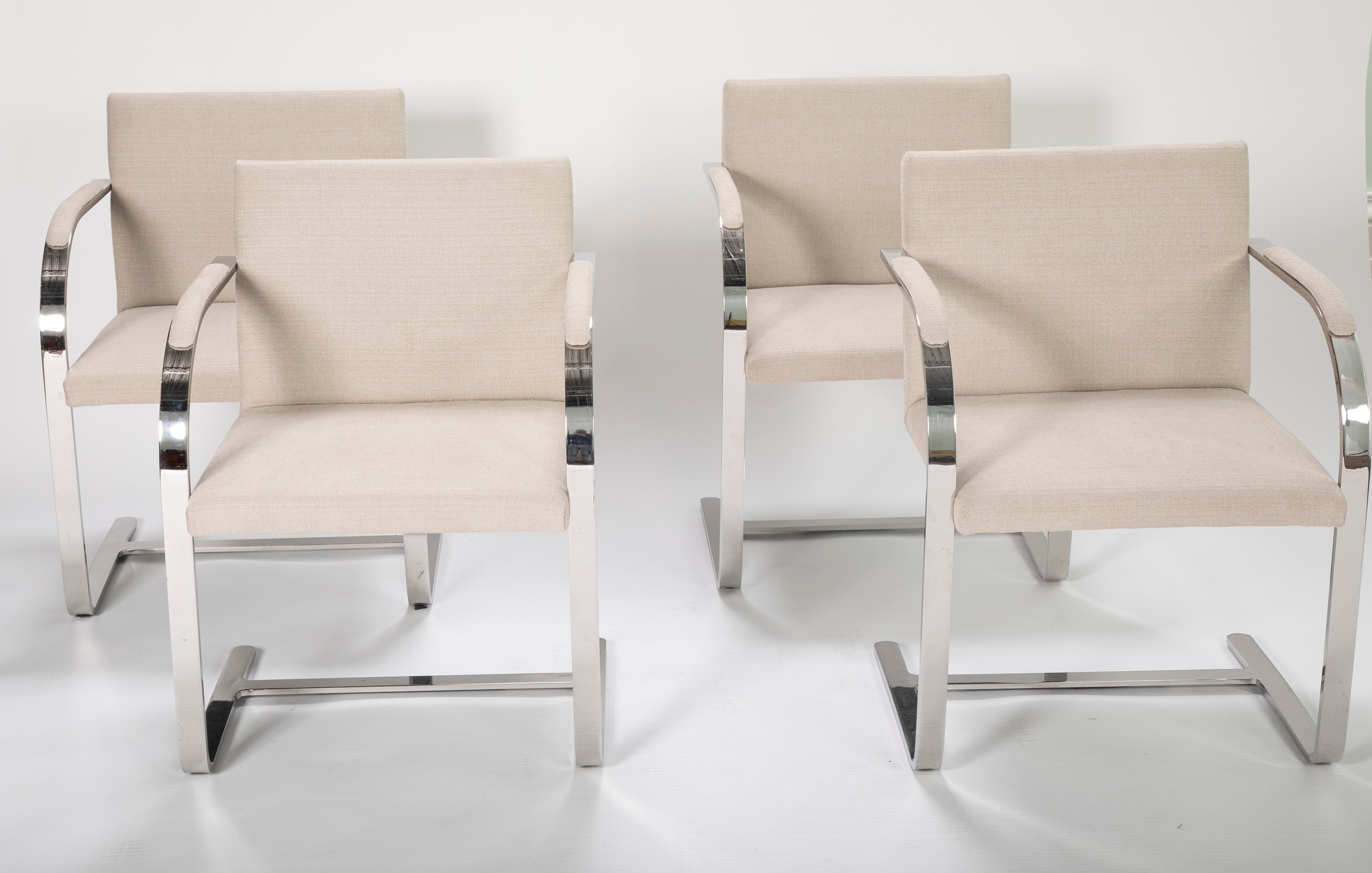 Set of Four Knoll Brno Flat Bar Armchairs