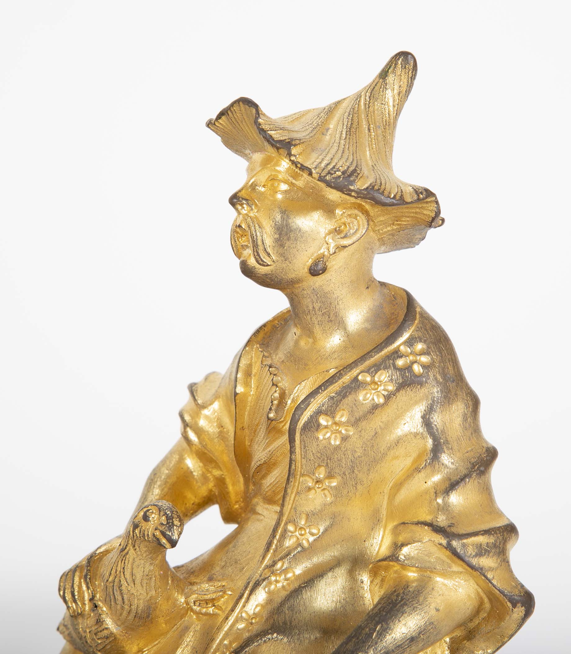 Marvelous Pair of Louis XV D'ore Bronze Chenets/Andirons