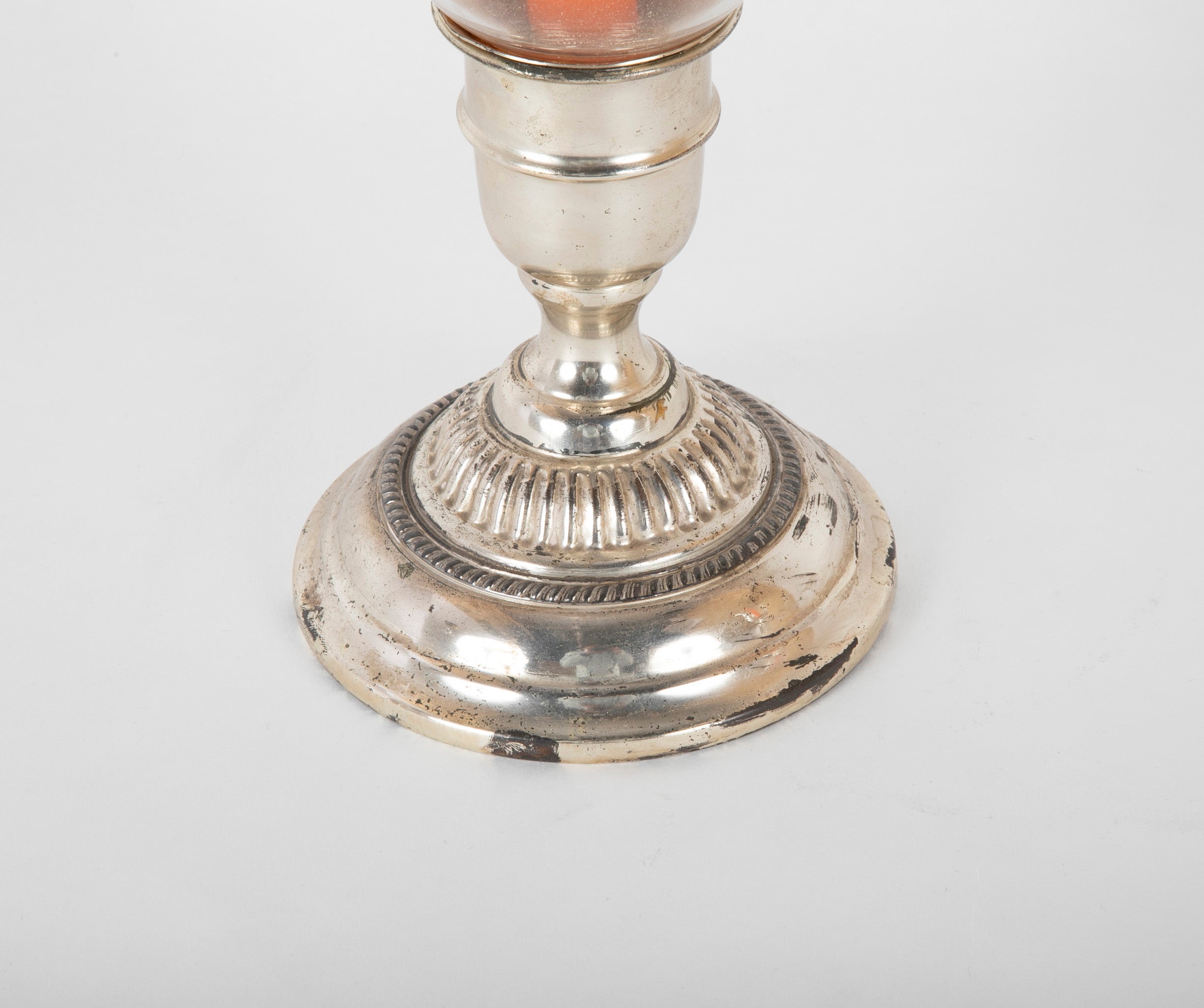 A Pair of Photophores with Engraved Hurricanes and Hallmark on Base