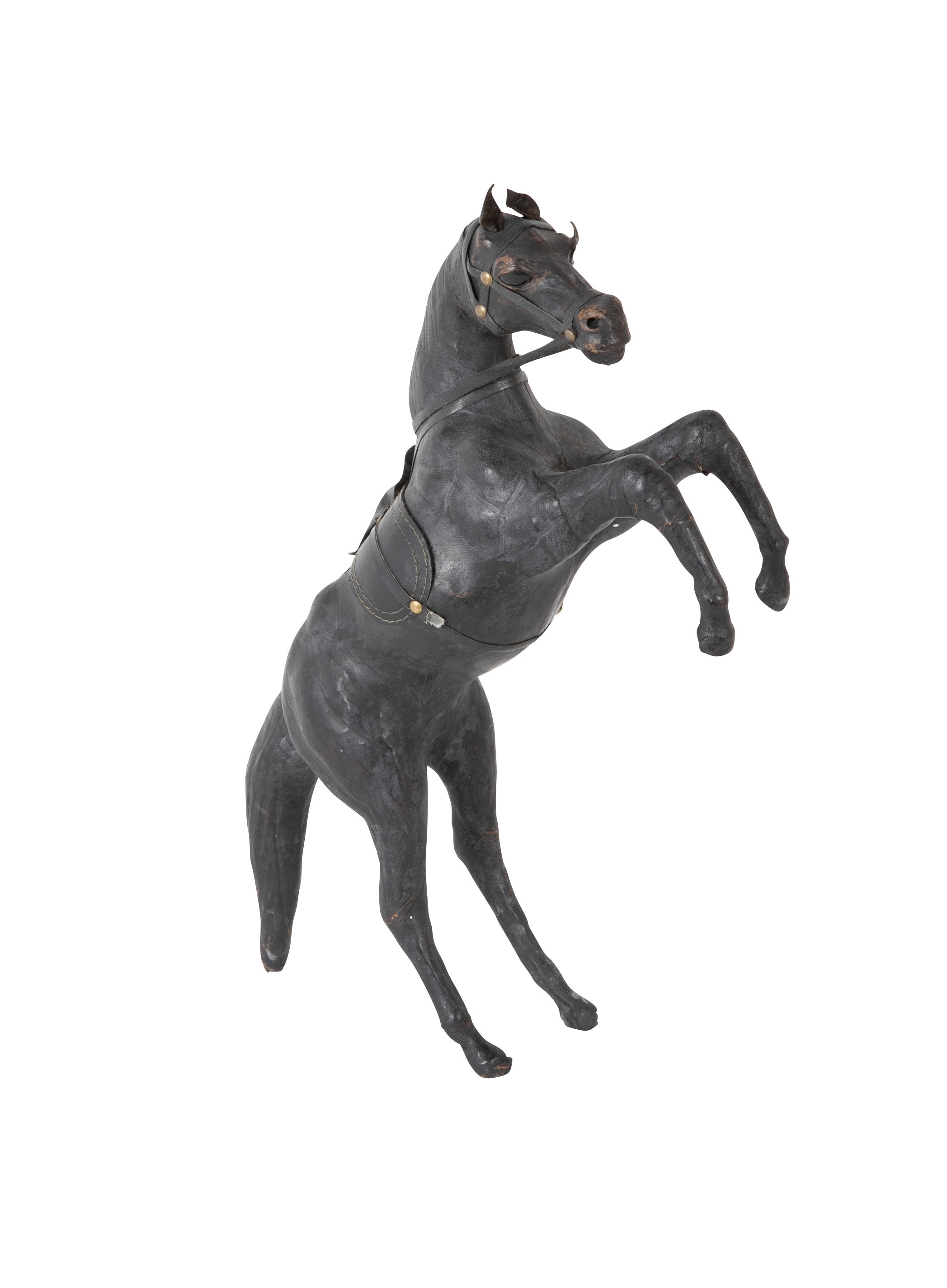 An Argentine Leather Clad Wood Horse