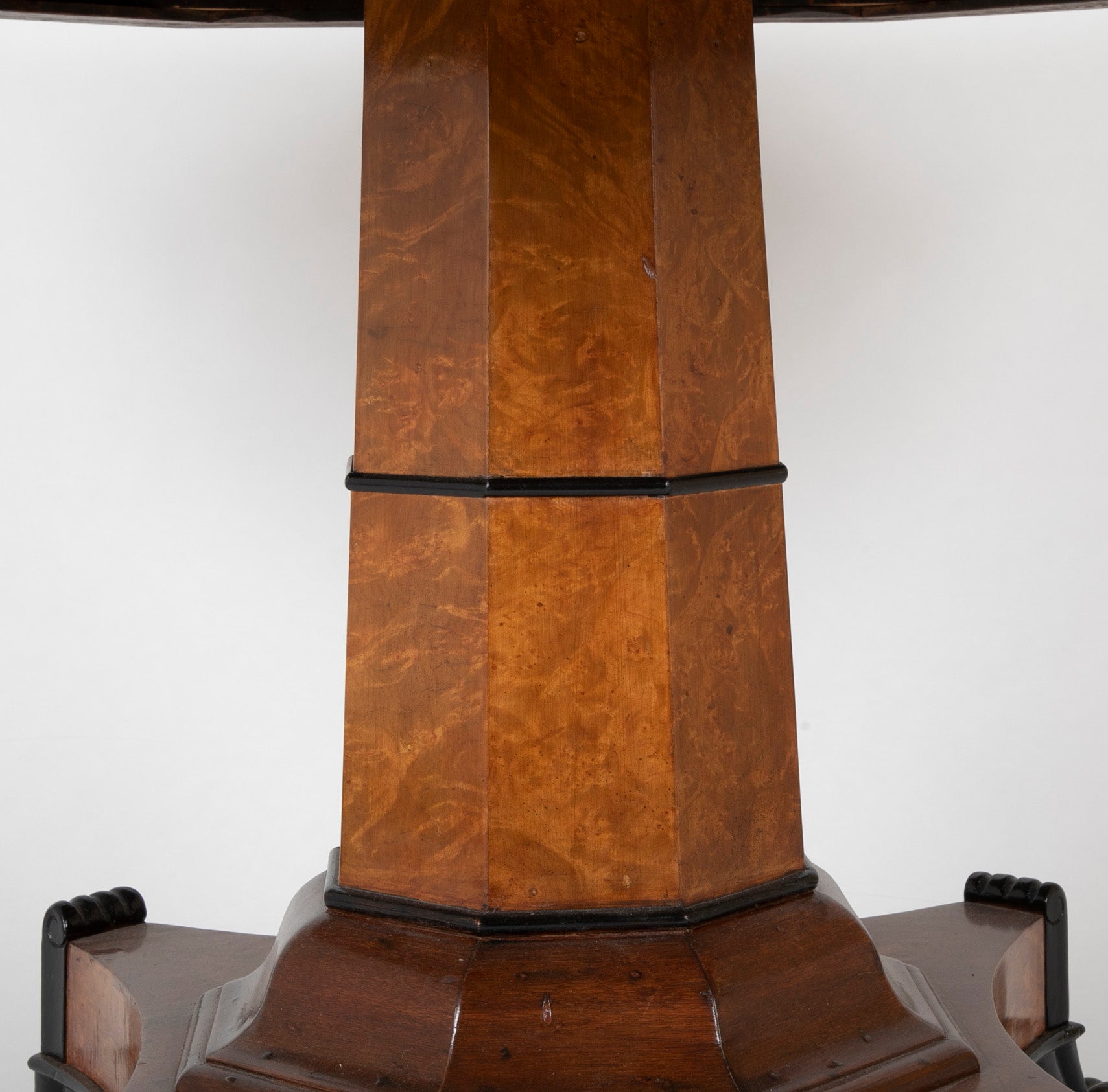 An Octagonal Biedermeier Style Marble Top Center Table