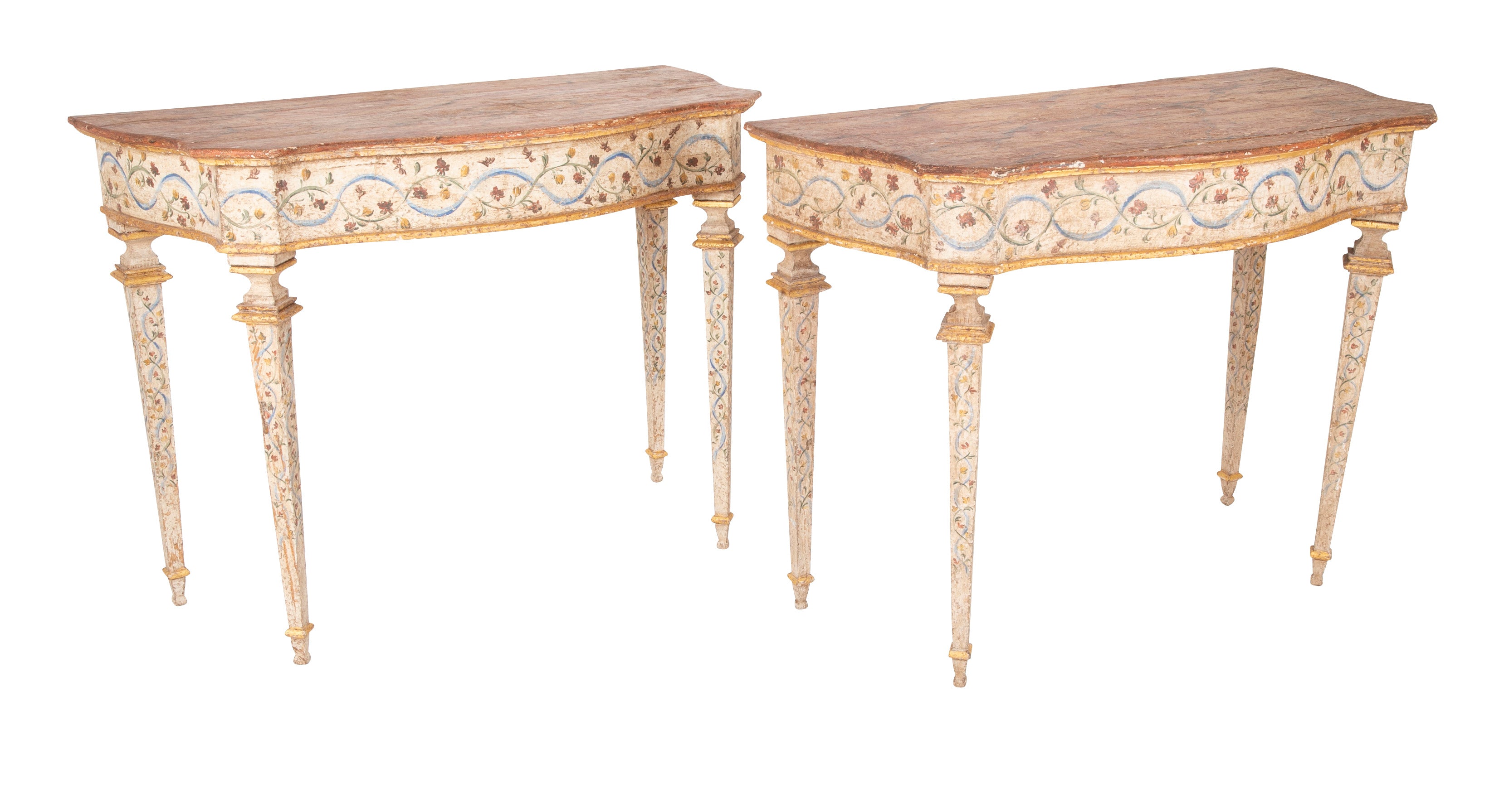 Pair of Late 18th Century Venetian Painted Consoles