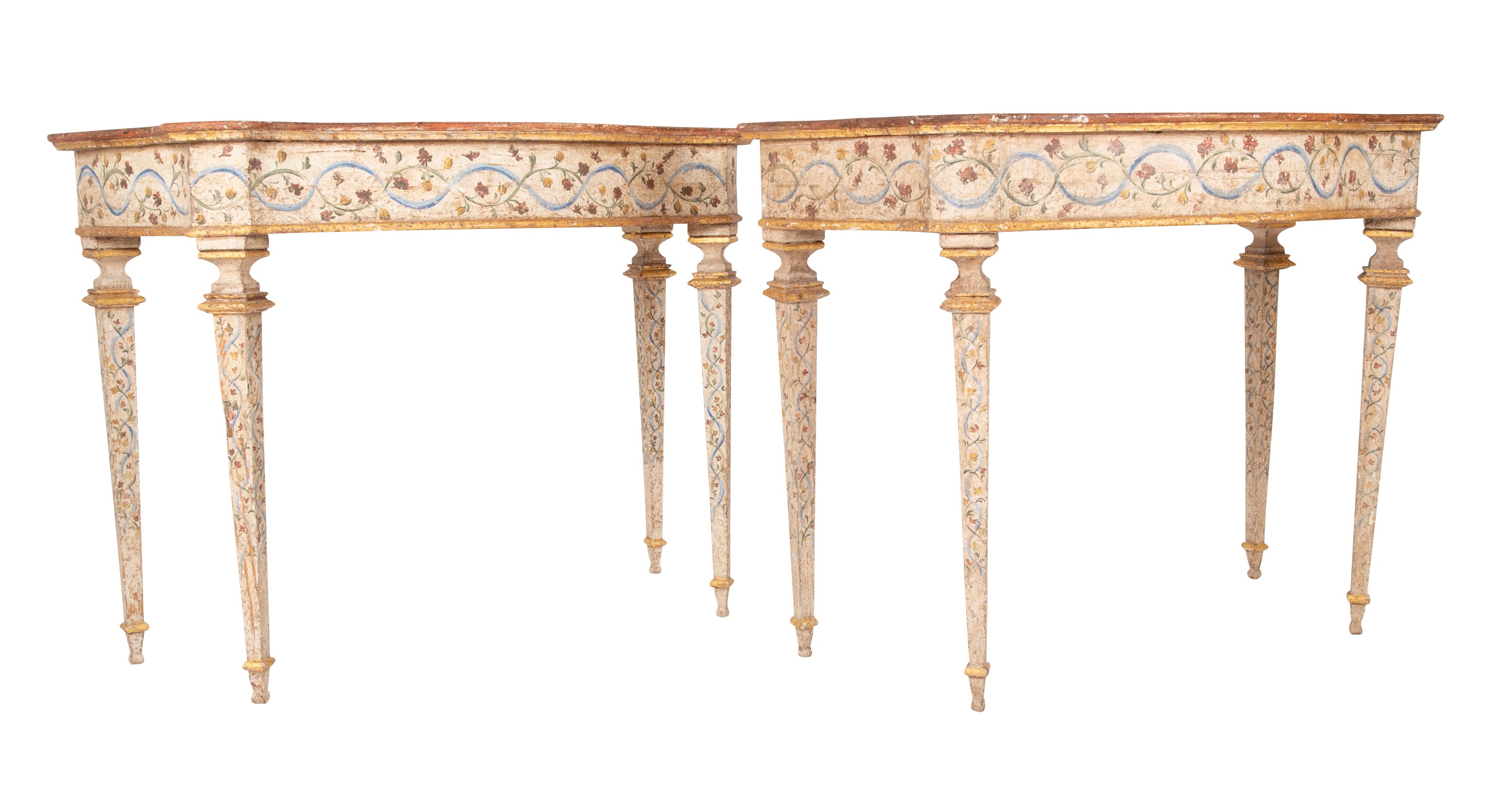Pair of Late 18th Century Venetian Painted Consoles