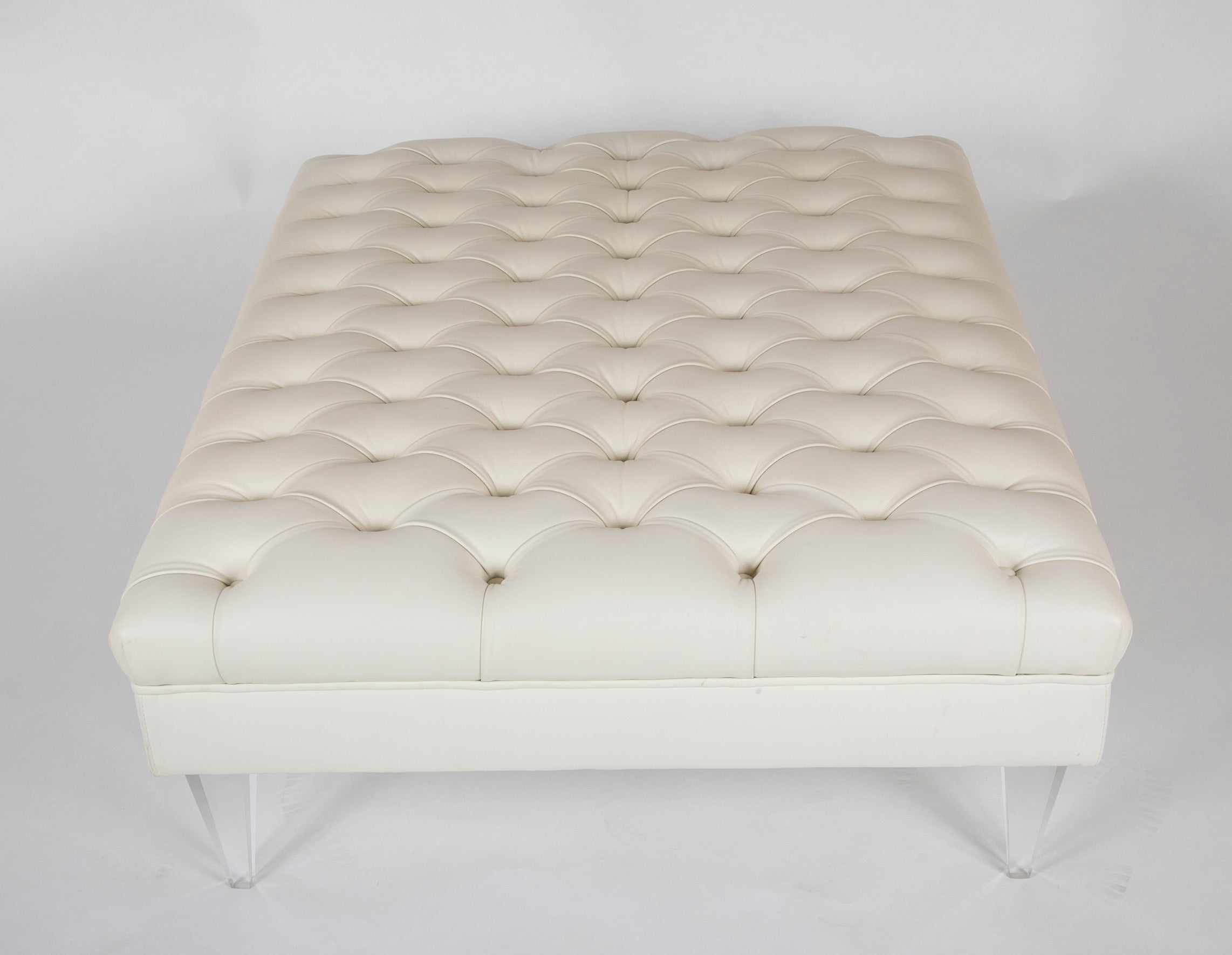 Fendi Suede Cloth Tufted Ottoman