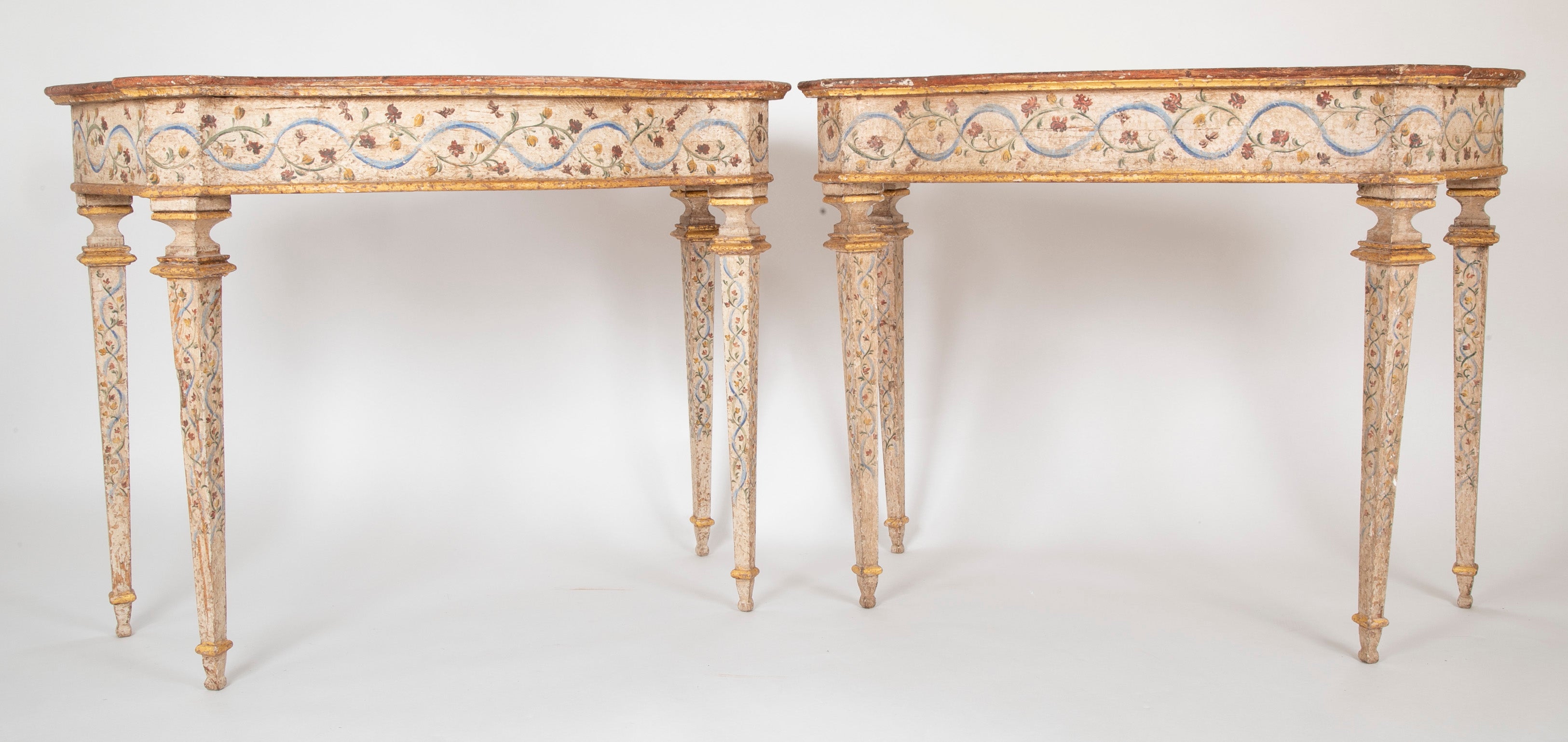 Pair of Late 18th Century Venetian Painted Consoles