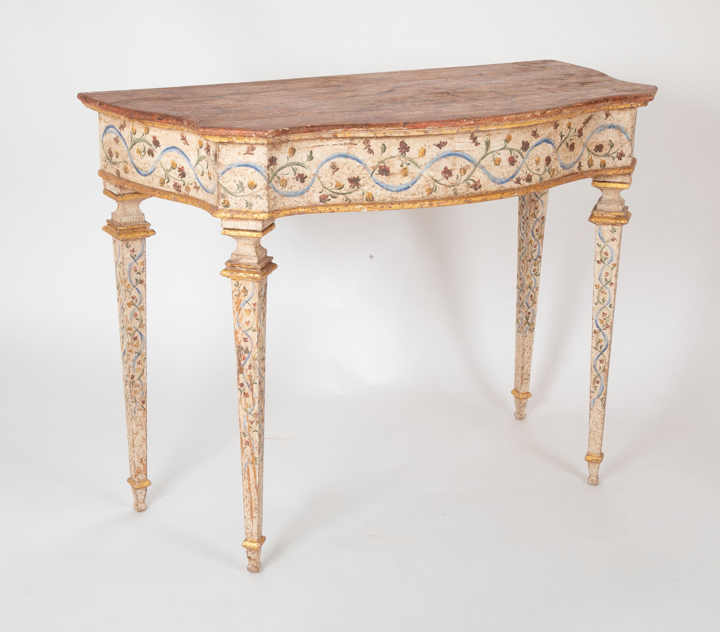 Pair of Late 18th Century Venetian Painted Consoles