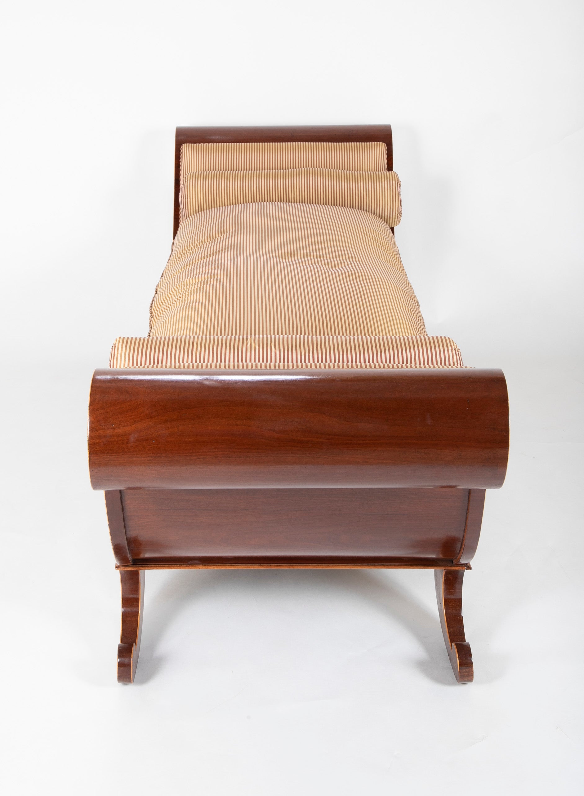 An Empire Mahogany Daybed with Fruitwood & Ebony Details
