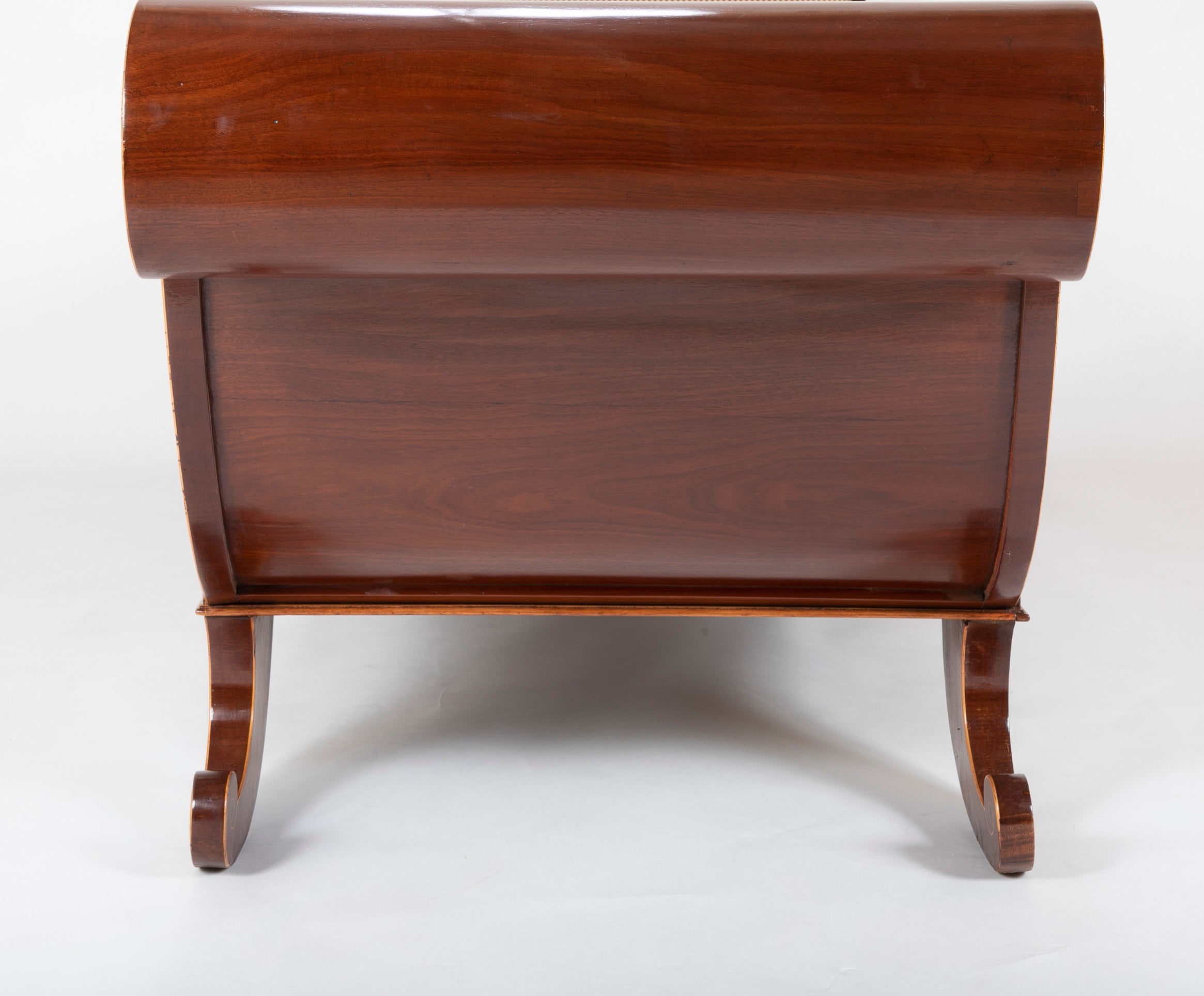 An Empire Mahogany Daybed with Fruitwood & Ebony Details