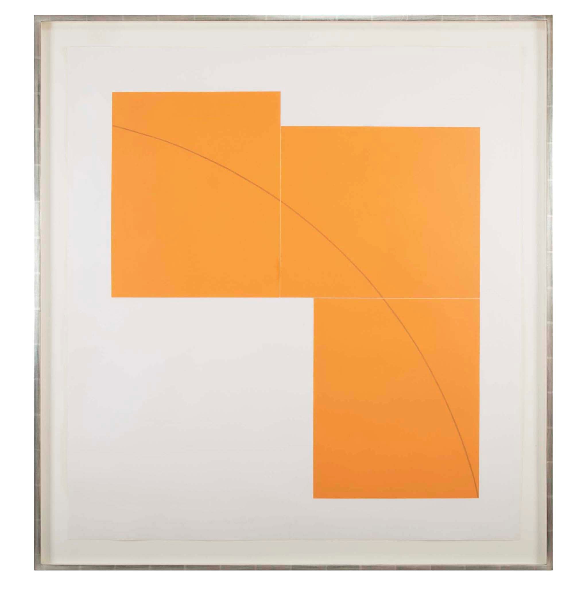 A complete set of “Three Aquatints” Prints by Robert Mangold.