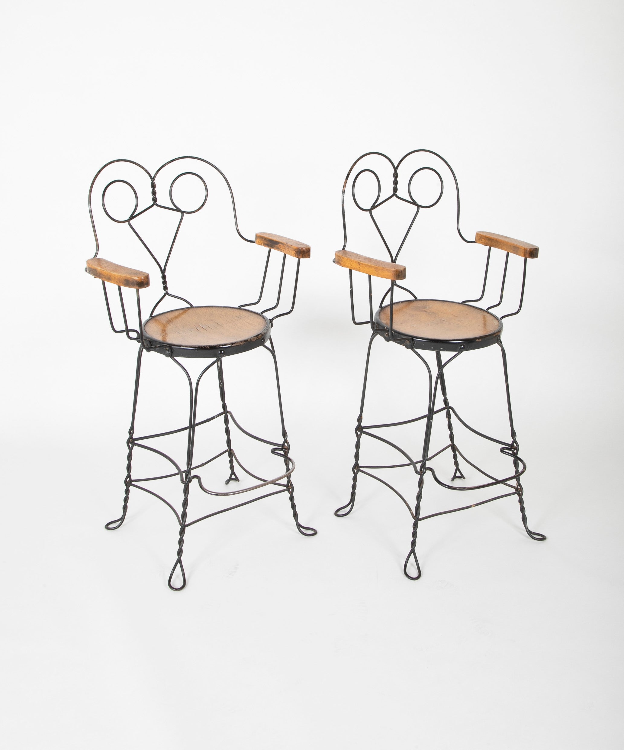 Pair of Late 19th - Early 20th Century Wire Chairs