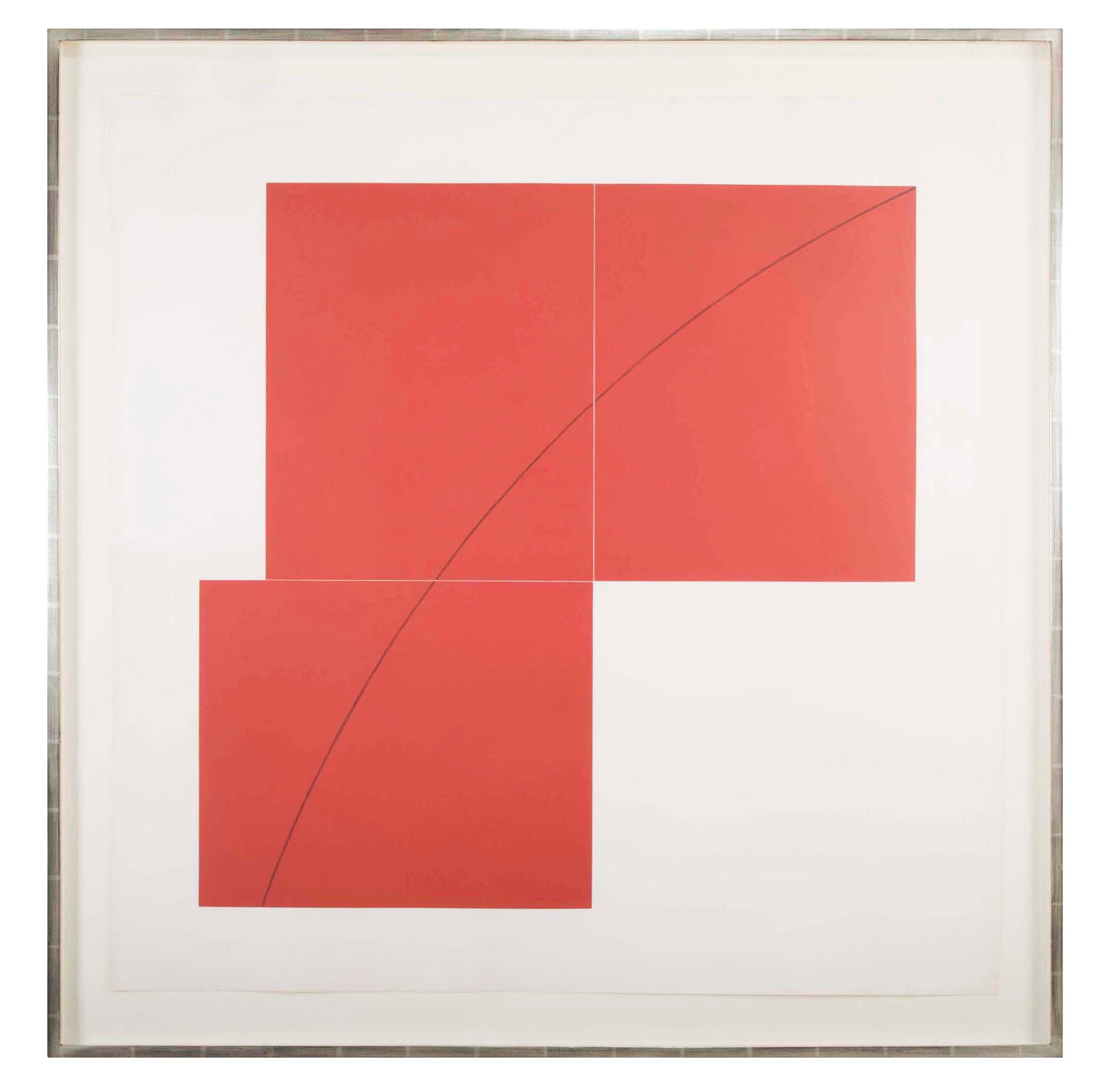 A complete set of “Three Aquatints” Prints by Robert Mangold.