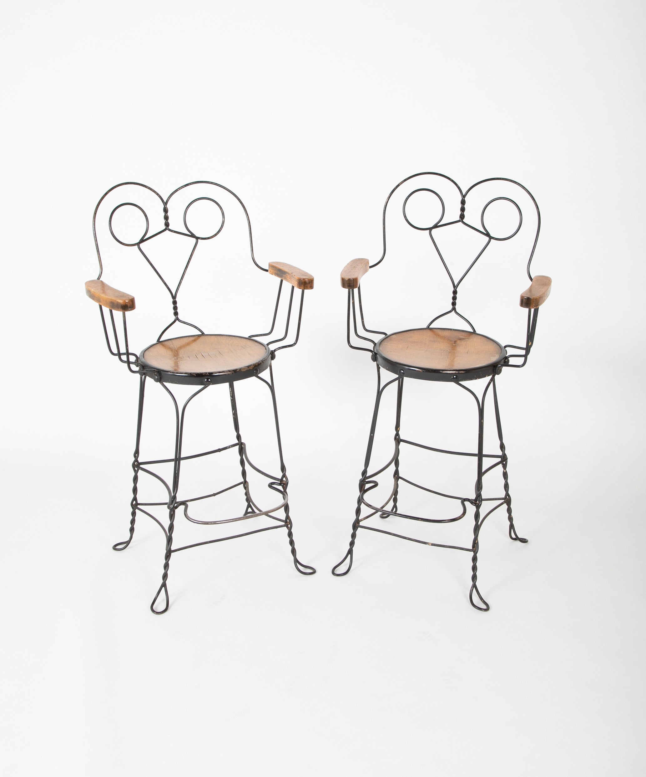 Pair of Late 19th - Early 20th Century Wire Chairs
