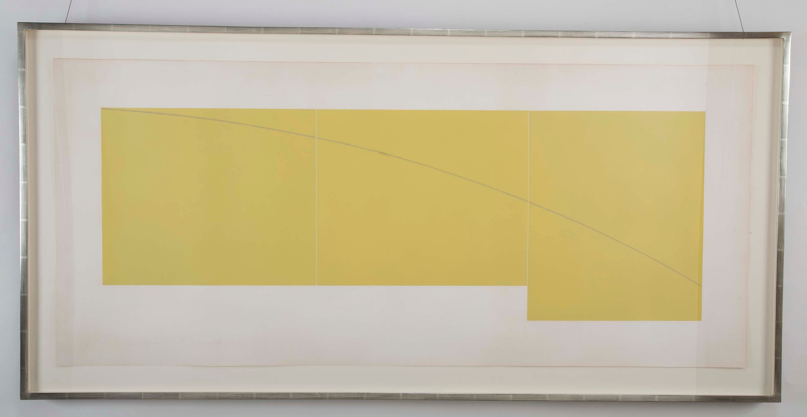 A complete set of “Three Aquatints” Prints by Robert Mangold.